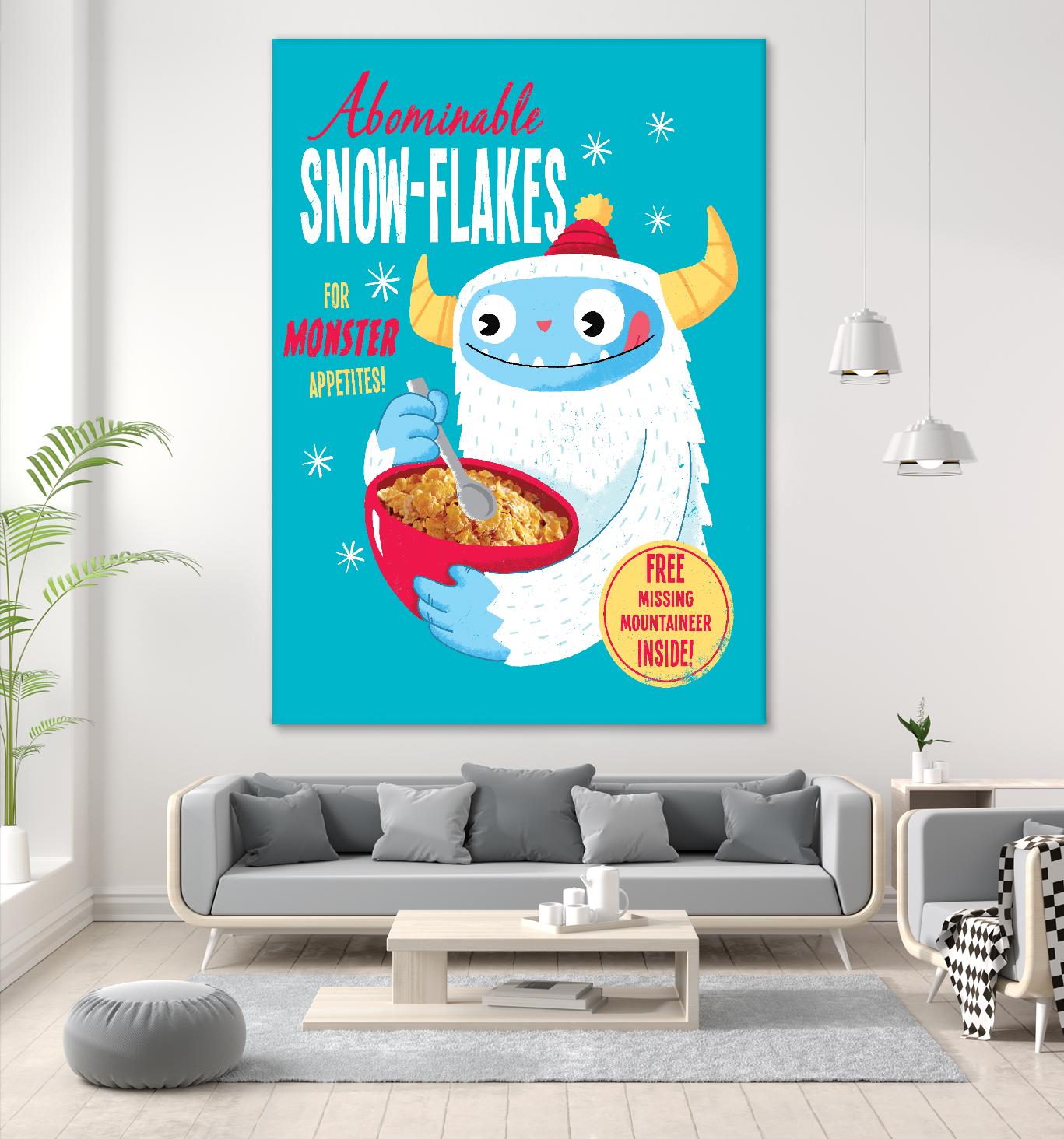 Abominable Snowflakes by Michael Buxton on GIANT ART - multicolor urban/pop surrealism; novelty; children; cuisine