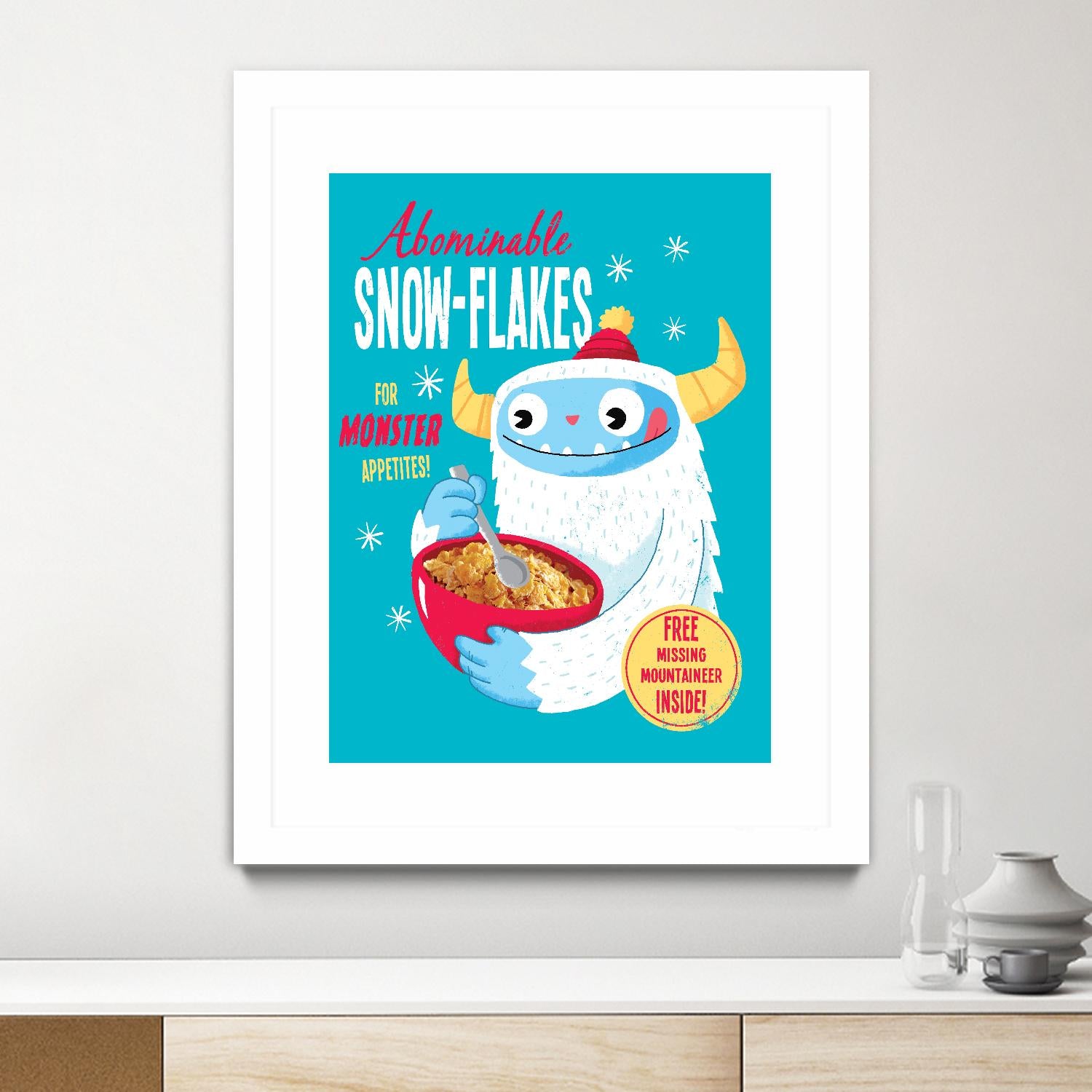 Abominable Snowflakes by Michael Buxton on GIANT ART - multicolor urban/pop surrealism; novelty; children; cuisine