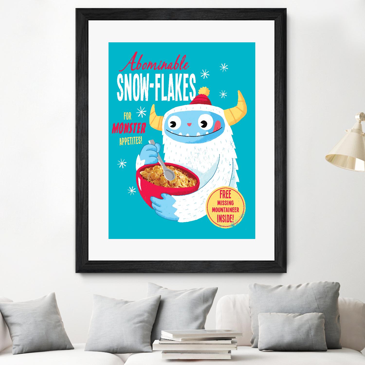 Abominable Snowflakes by Michael Buxton on GIANT ART - multicolor urban/pop surrealism; novelty; children; cuisine