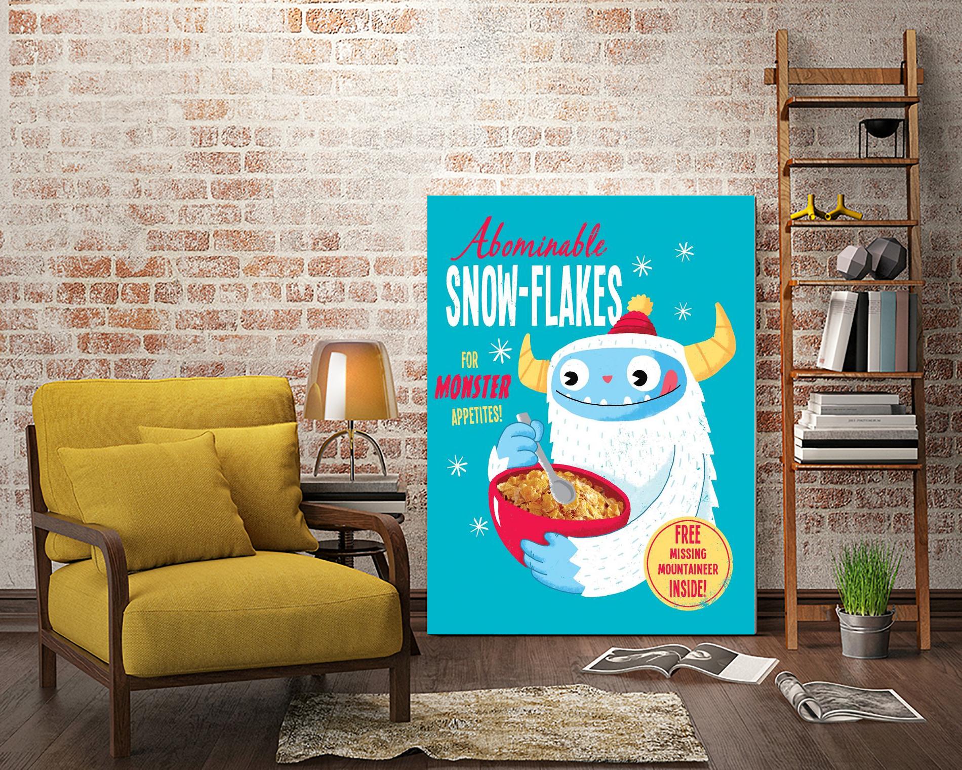 Abominable Snowflakes by Michael Buxton on GIANT ART - multicolor urban/pop surrealism; novelty; children; cuisine