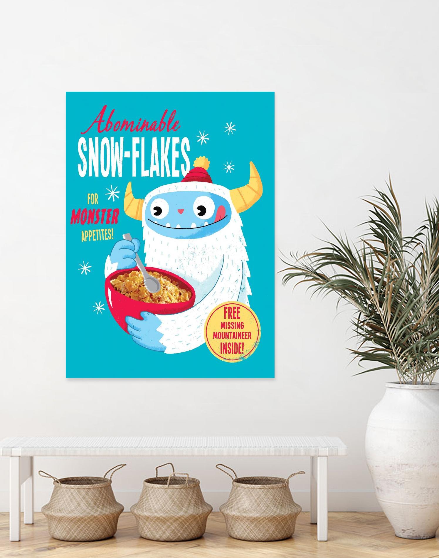 Abominable Snowflakes by Michael Buxton on GIANT ART - multicolor urban/pop surrealism; novelty; children; cuisine