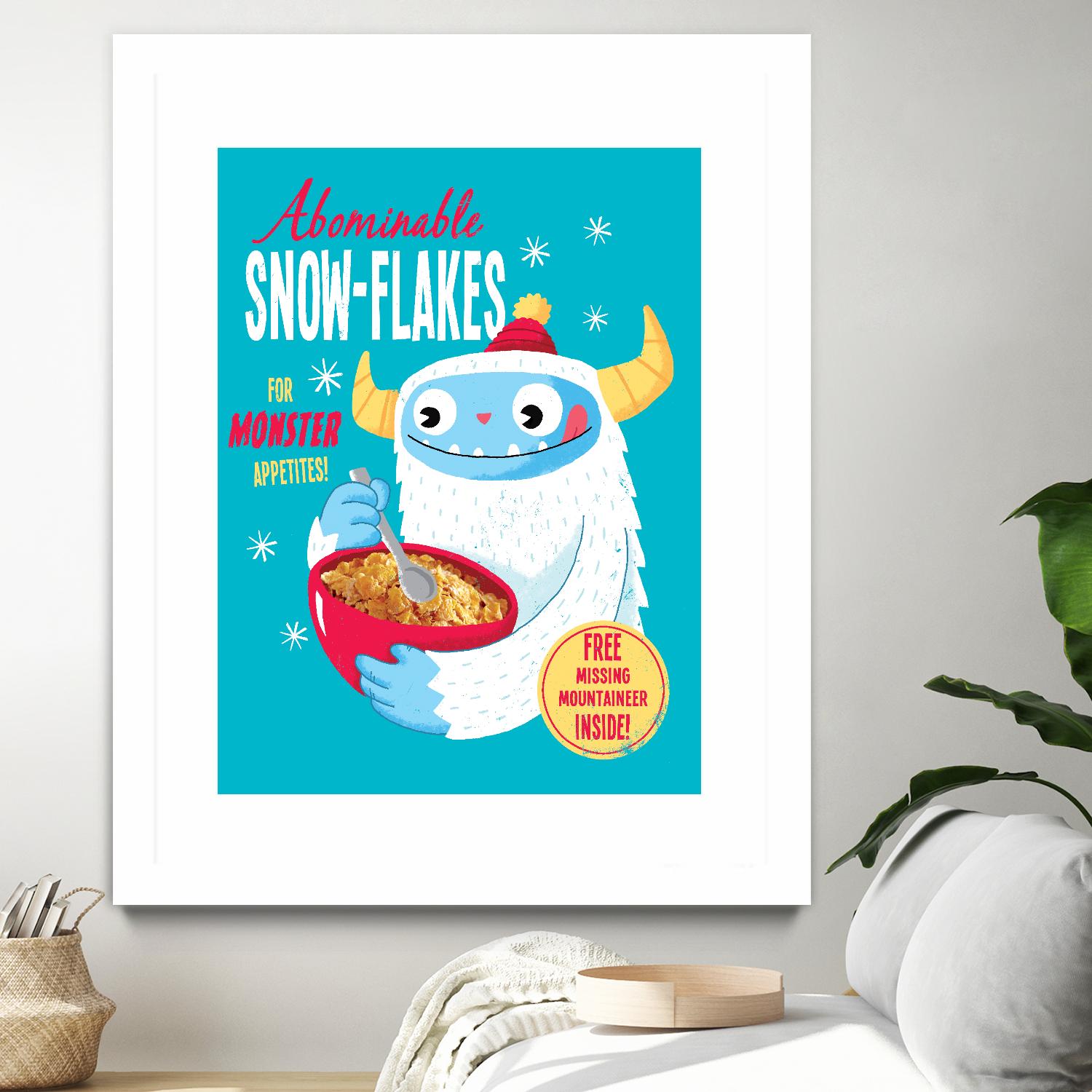 Abominable Snowflakes by Michael Buxton on GIANT ART - multicolor urban/pop surrealism; novelty; children; cuisine