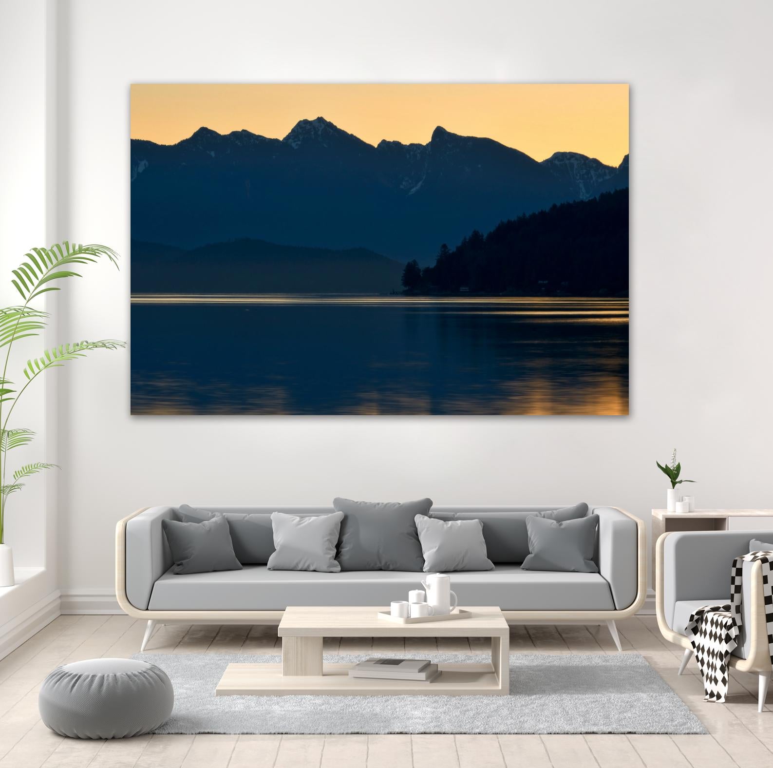 Peaceful Majesty by Chuck Burdick on GIANT ART - black,white landscapes, photography, lakes, mountains, sunrises/sunsets