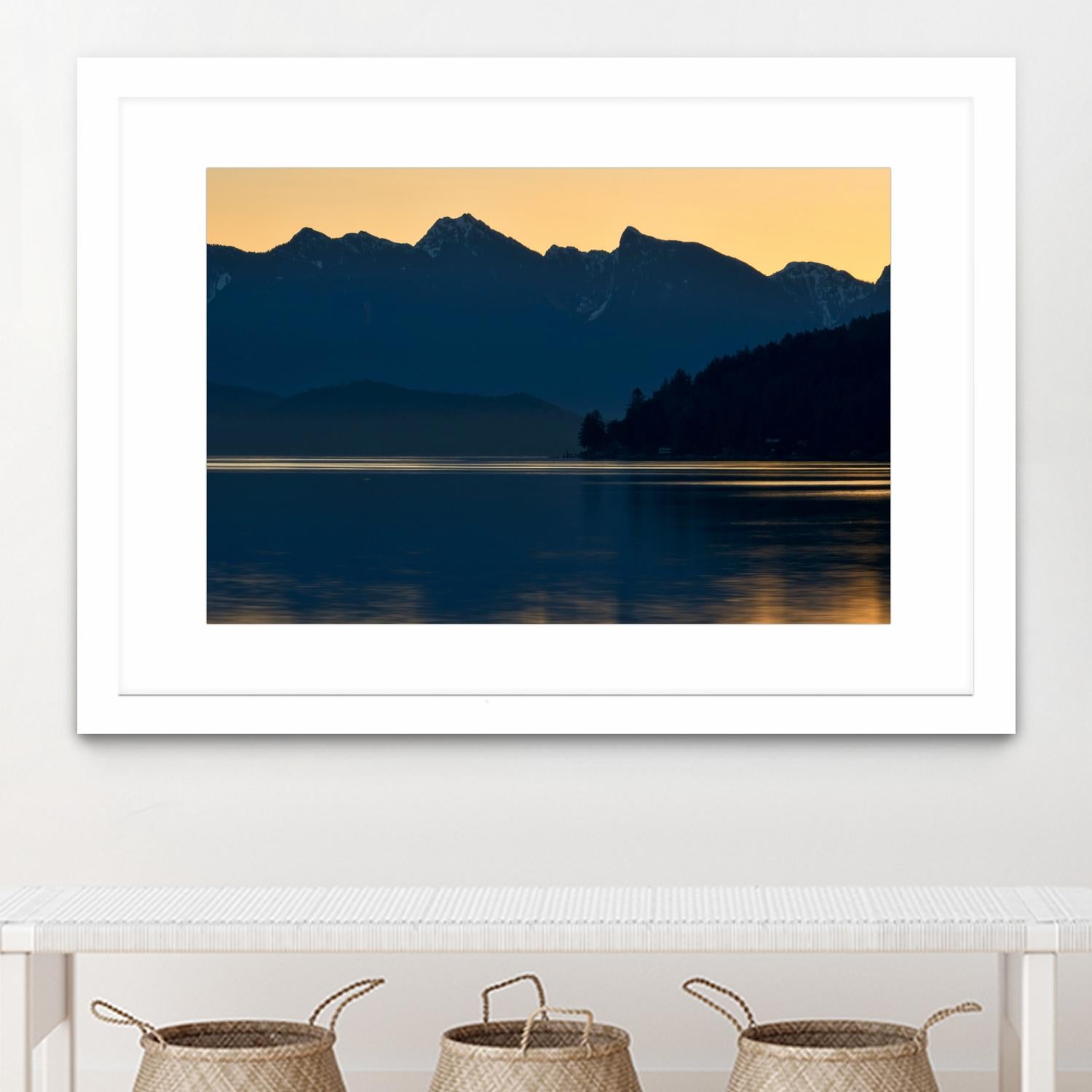 Peaceful Majesty by Chuck Burdick on GIANT ART - black,white landscapes, photography, lakes, mountains, sunrises/sunsets