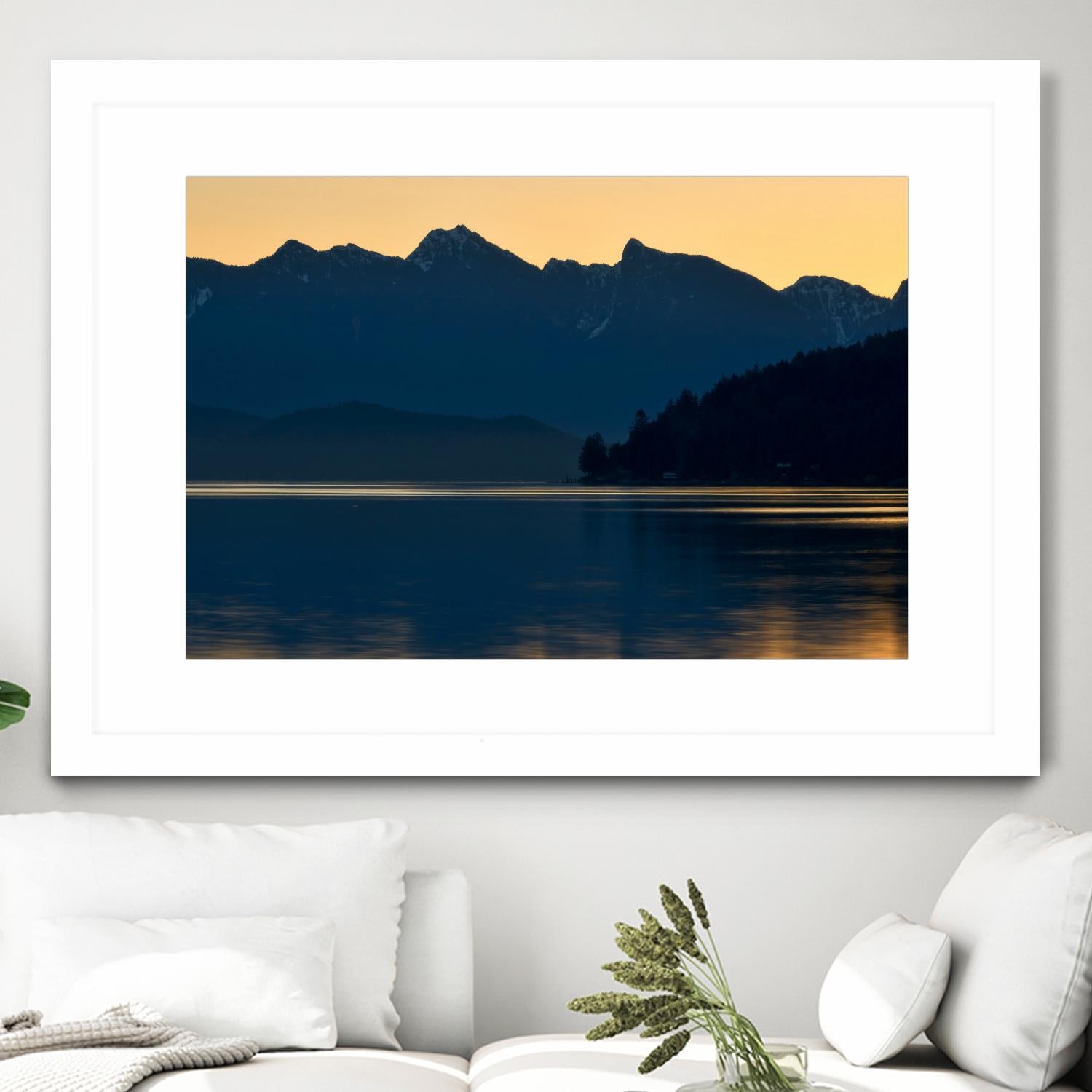 Peaceful Majesty by Chuck Burdick on GIANT ART - black,white landscapes, photography, lakes, mountains, sunrises/sunsets