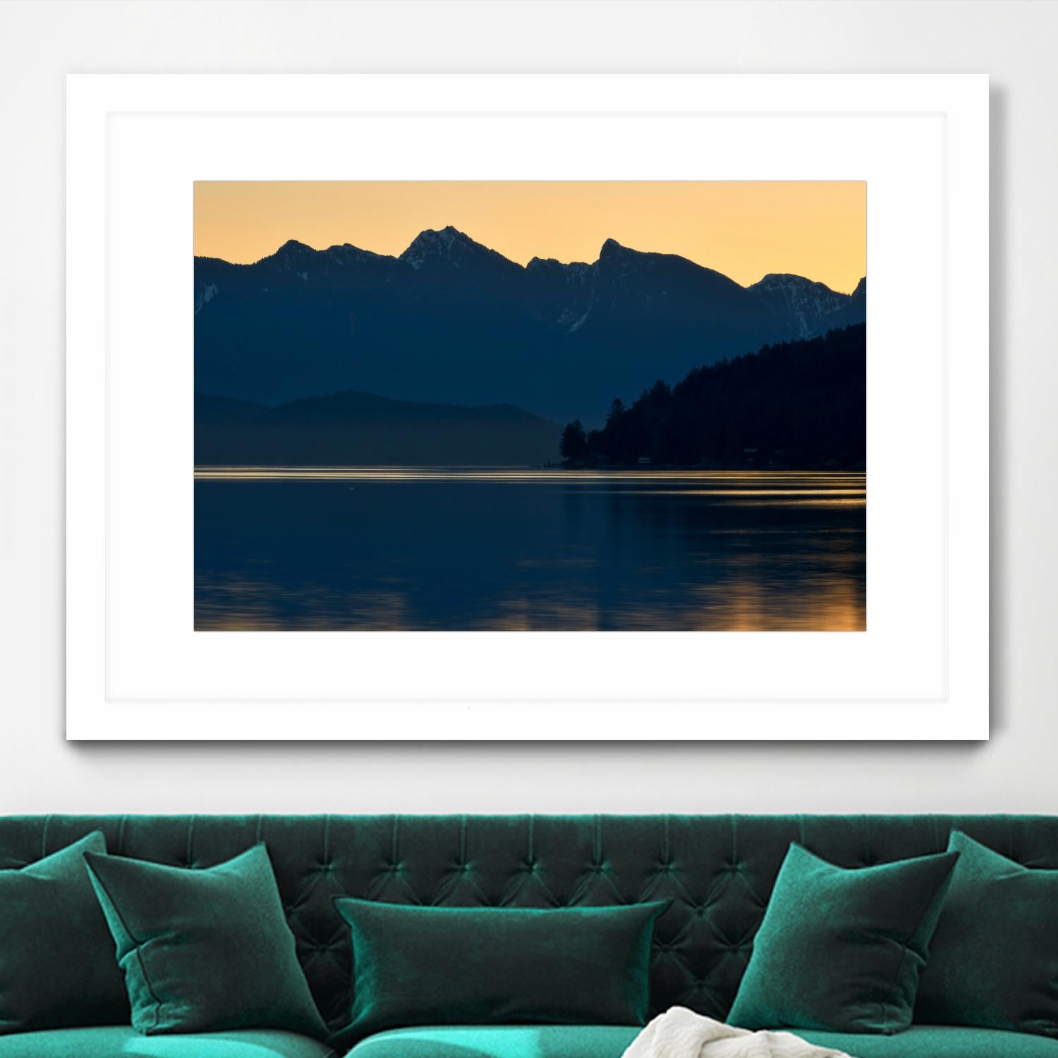 Peaceful Majesty by Chuck Burdick on GIANT ART - black,white landscapes, photography, lakes, mountains, sunrises/sunsets