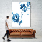 Blue Move 1 by Lesia Binkin on GIANT ART - blue, white floral/still life, patterns, plants