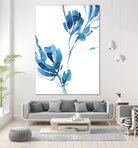 Blue Move 1 by Lesia Binkin on GIANT ART - blue, white floral/still life, patterns, plants