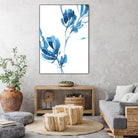 Blue Move 1 by Lesia Binkin on GIANT ART - blue, white floral/still life, patterns, plants