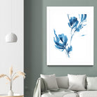 Blue Move 1 by Lesia Binkin on GIANT ART - blue, white floral/still life, patterns, plants