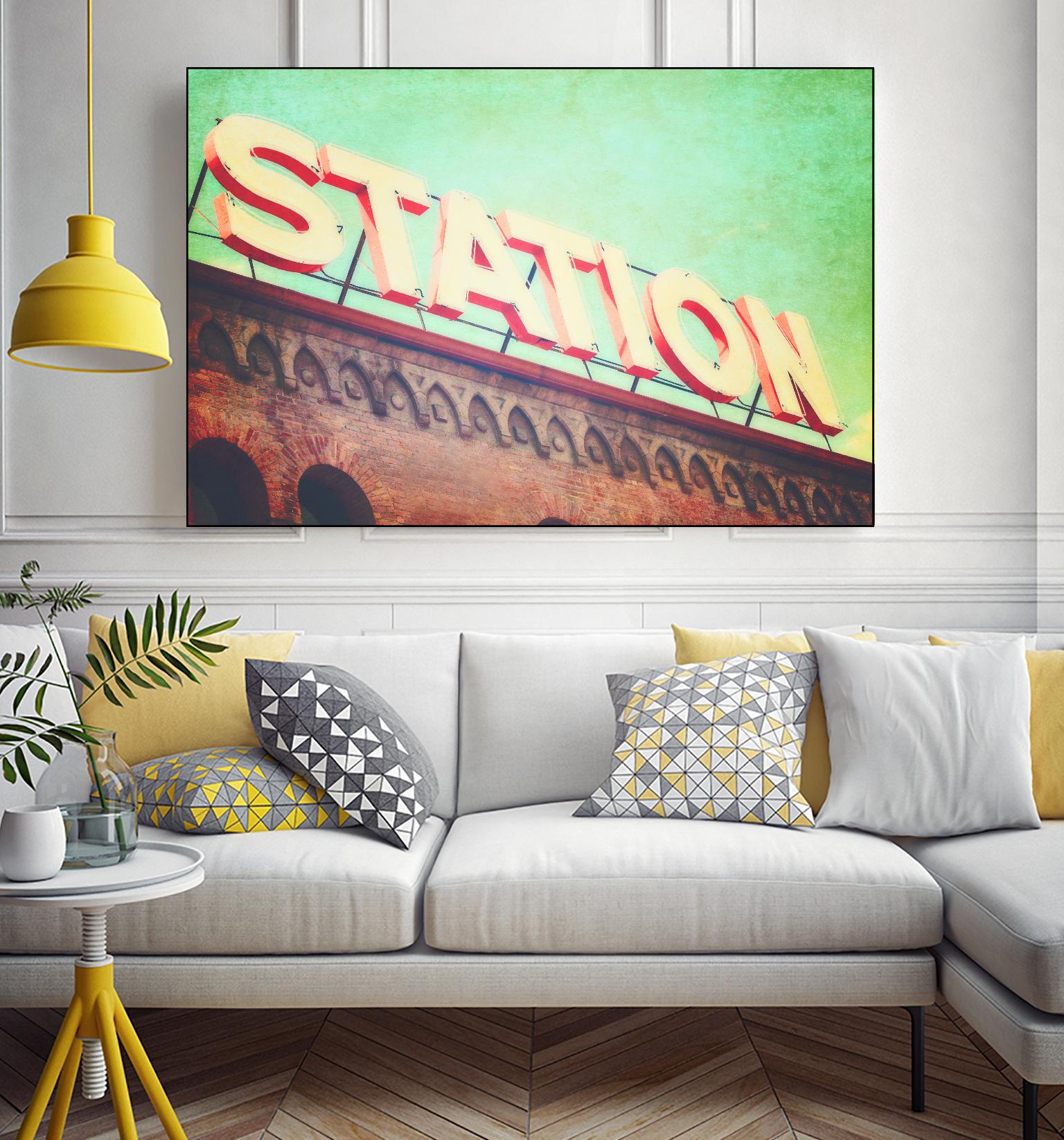 All aboard by Sylvia Coomes on GIANT ART - brown contemporary