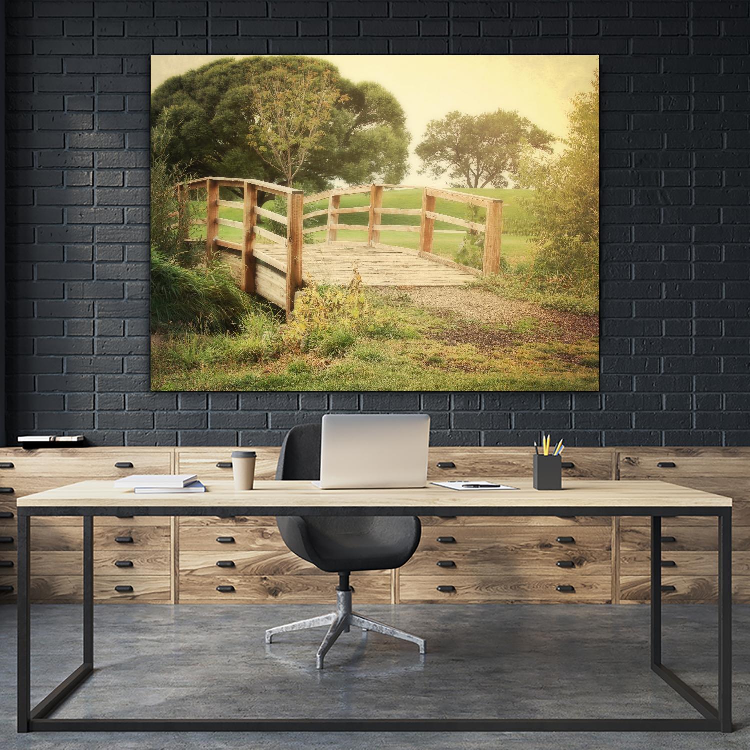 Sunday Stroll by Sylvia Coomes on GIANT ART - beige landscape