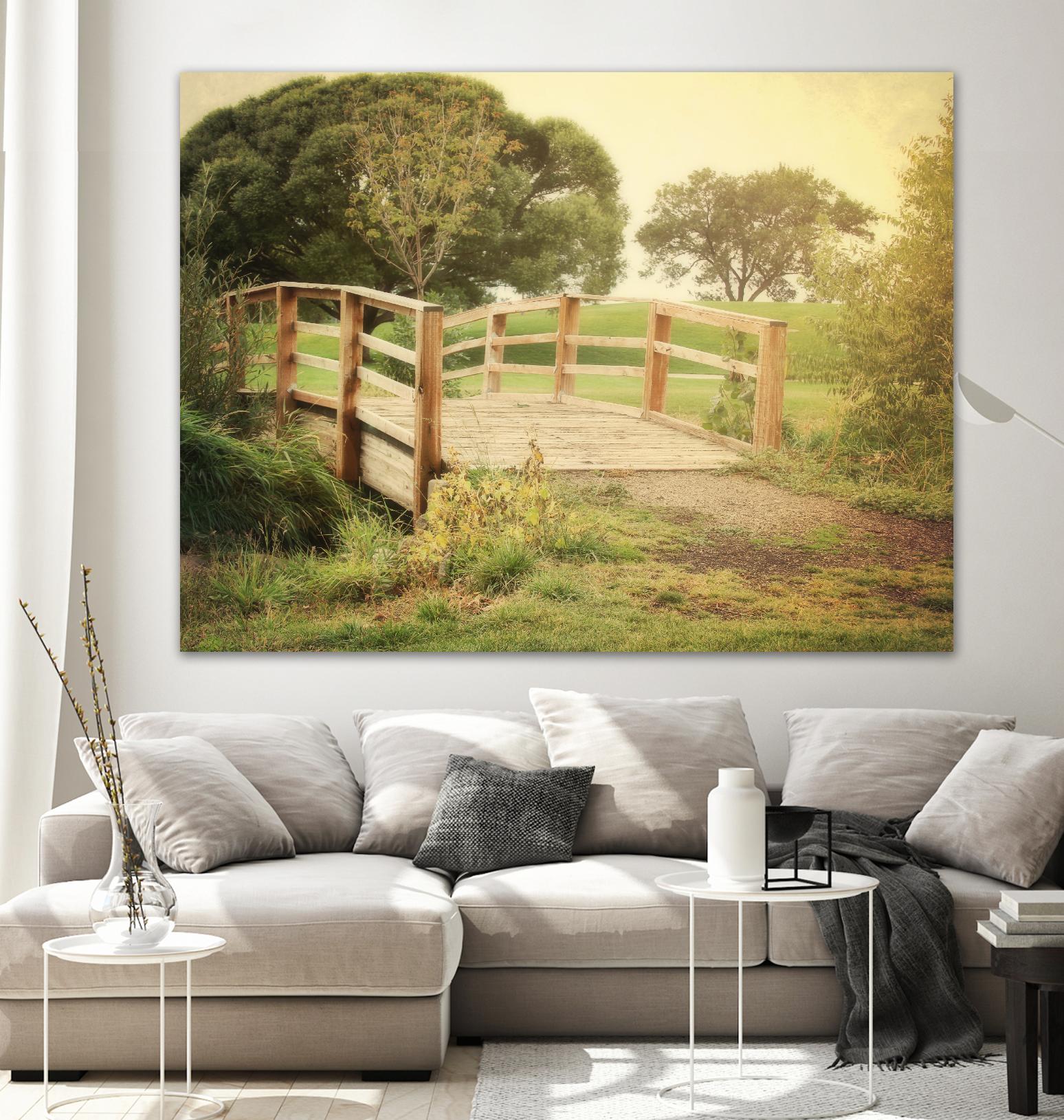 Sunday Stroll by Sylvia Coomes on GIANT ART - beige landscape