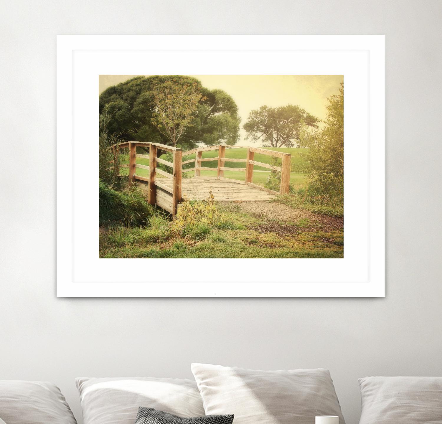 Sunday Stroll by Sylvia Coomes on GIANT ART - beige landscape