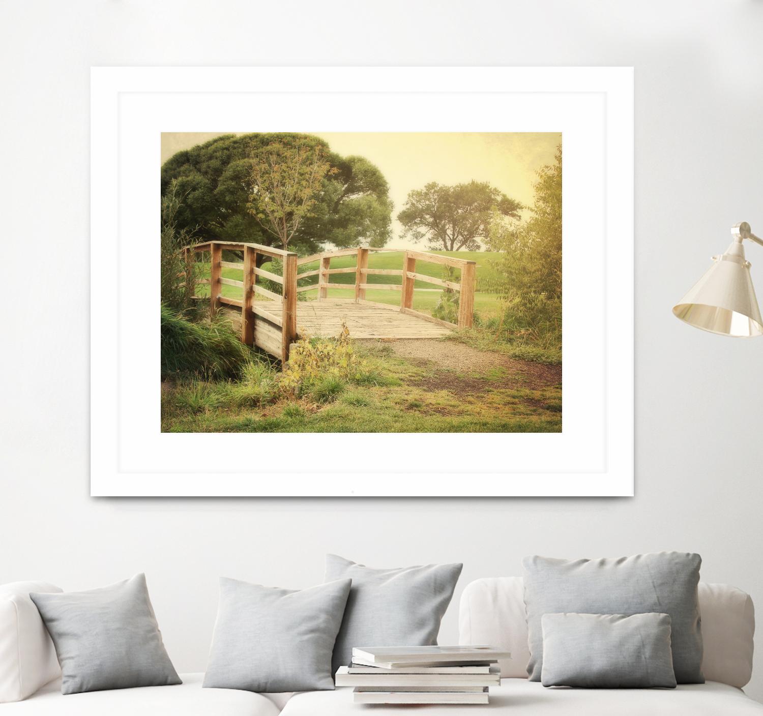 Sunday Stroll by Sylvia Coomes on GIANT ART - beige landscape