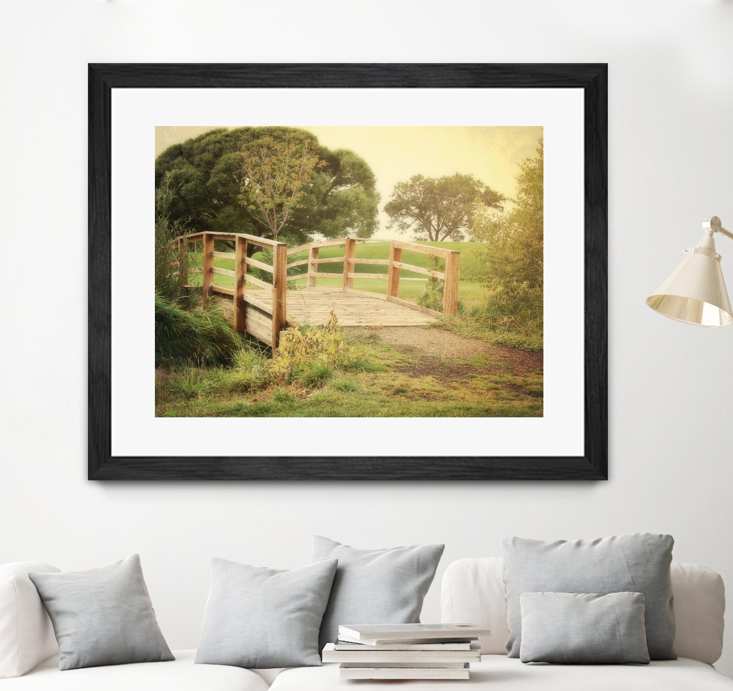 Sunday Stroll by Sylvia Coomes on GIANT ART - beige landscape