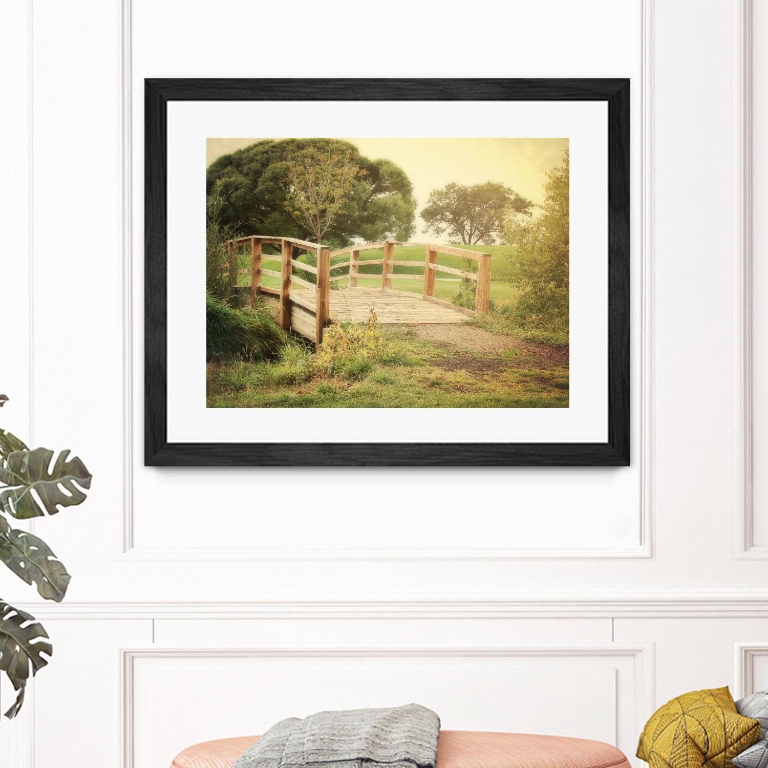 Sunday Stroll by Sylvia Coomes on GIANT ART - beige landscape