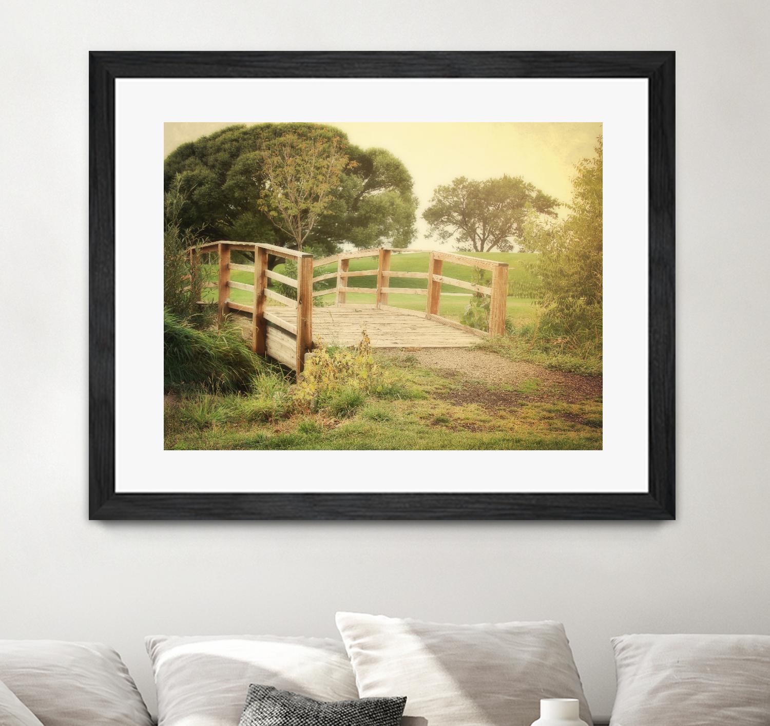 Sunday Stroll by Sylvia Coomes on GIANT ART - beige landscape