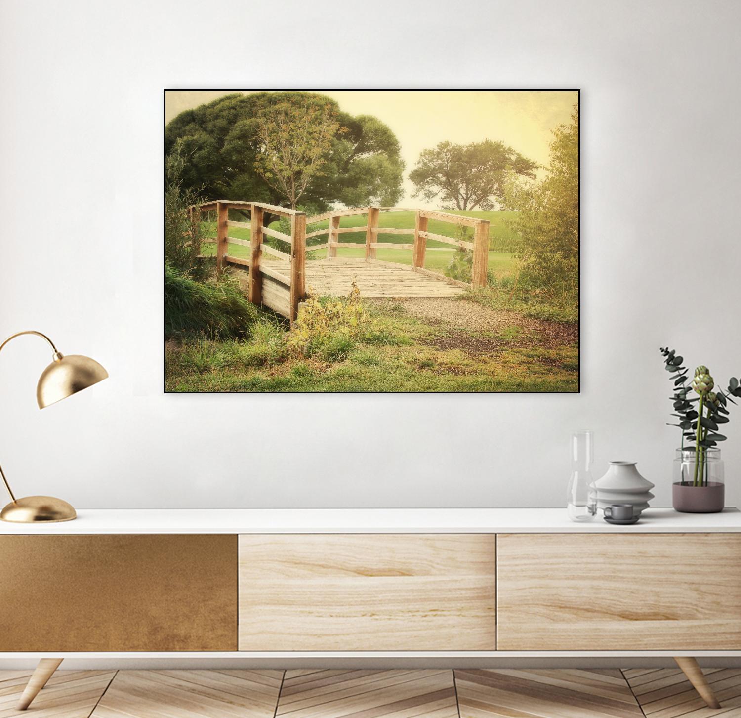 Sunday Stroll by Sylvia Coomes on GIANT ART - beige landscape