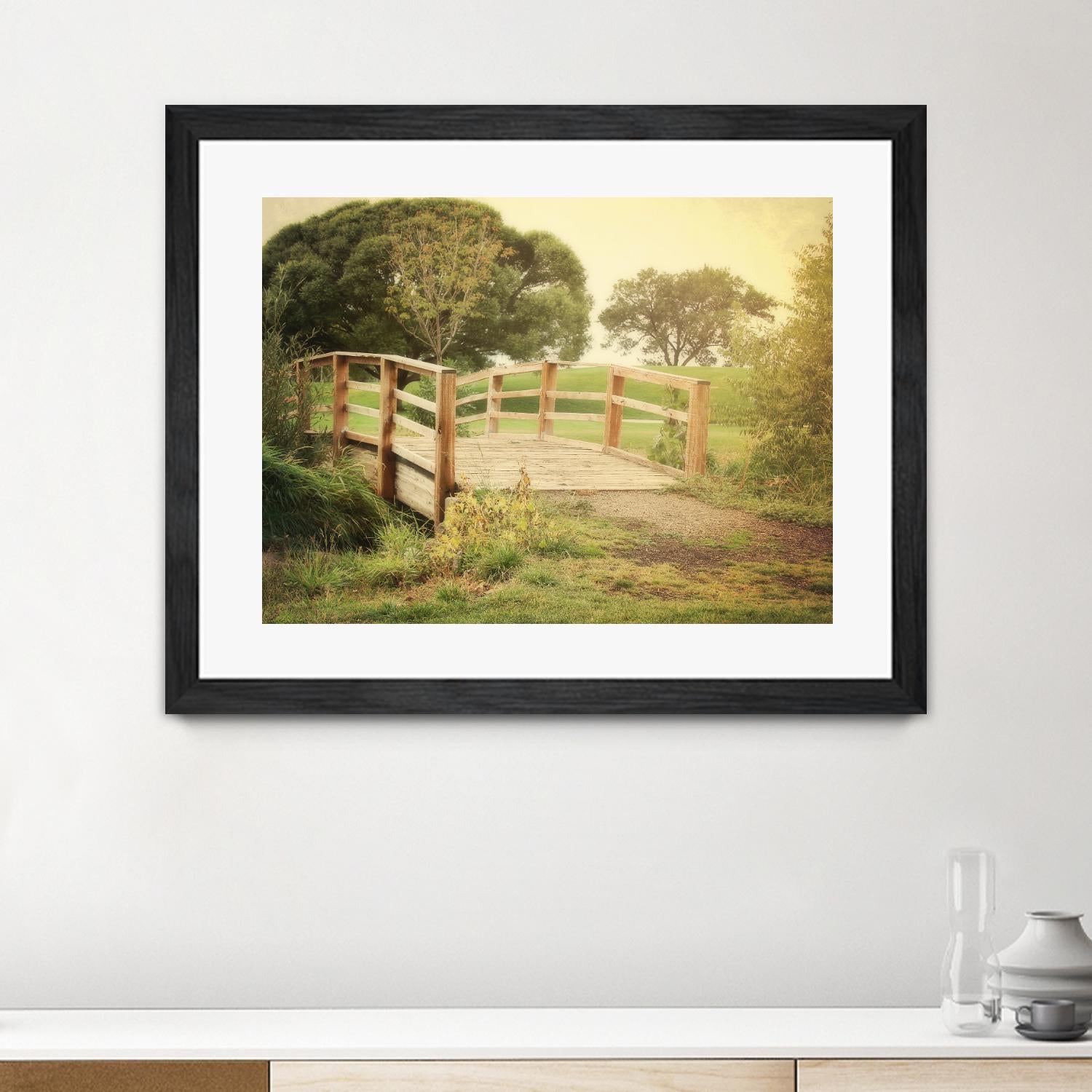 Sunday Stroll by Sylvia Coomes on GIANT ART - beige landscape