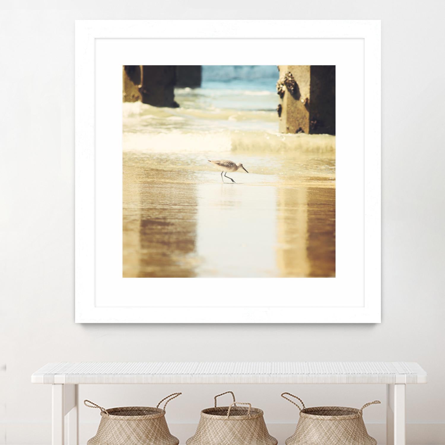 Walking on the Beach by Sylvia Coomes on GIANT ART - brown nautical