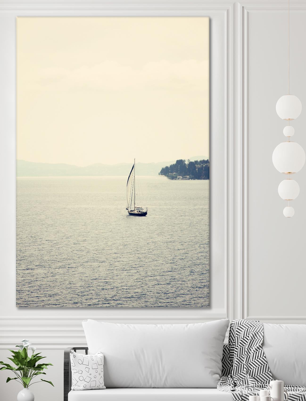 Hazy Sea by Sylvia Coomes on GIANT ART - black nautical