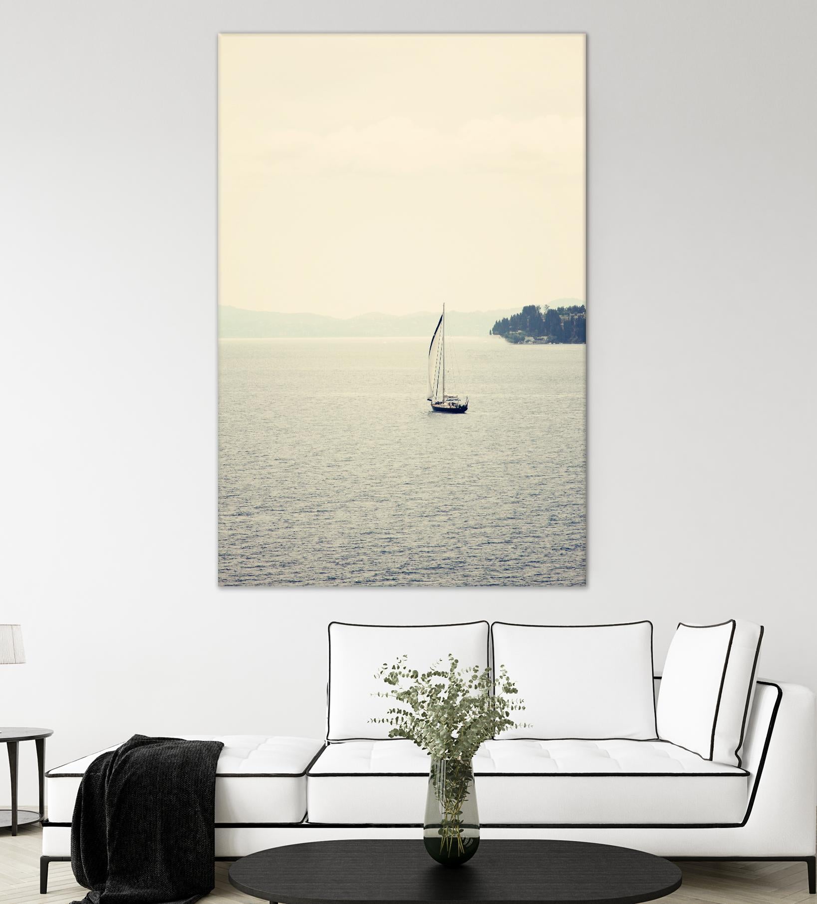 Hazy Sea by Sylvia Coomes on GIANT ART - black nautical