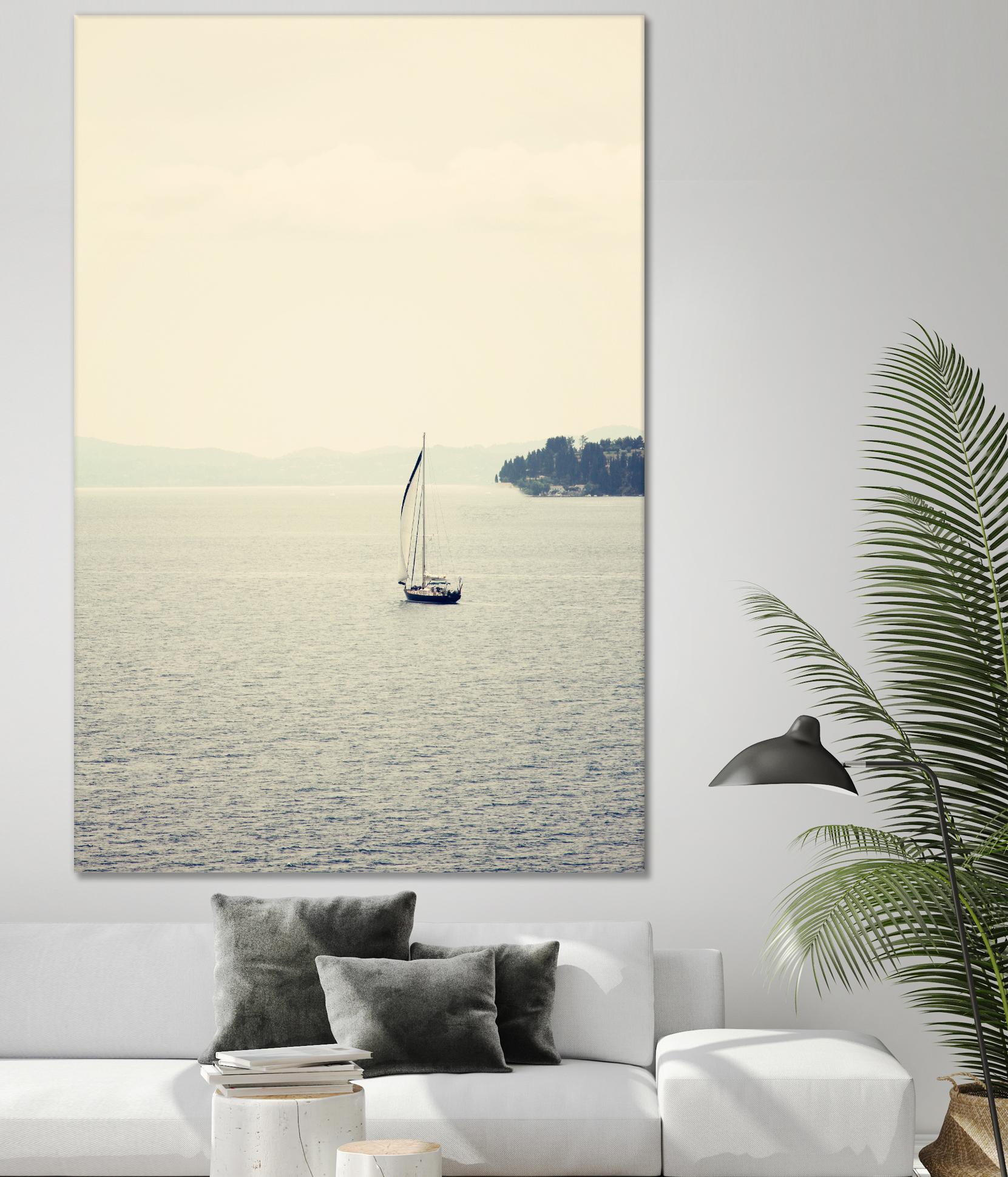 Hazy Sea by Sylvia Coomes on GIANT ART - black nautical