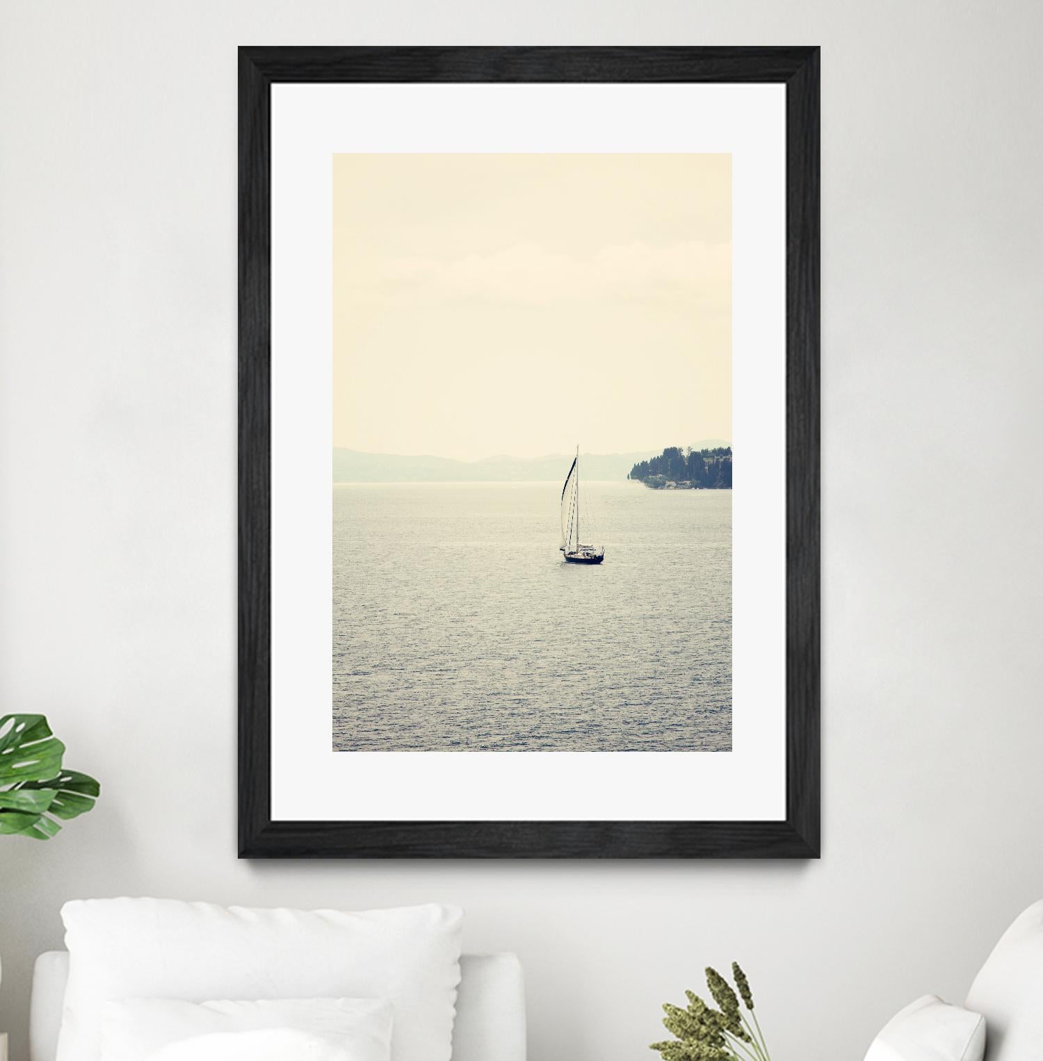 Hazy Sea by Sylvia Coomes on GIANT ART - black nautical