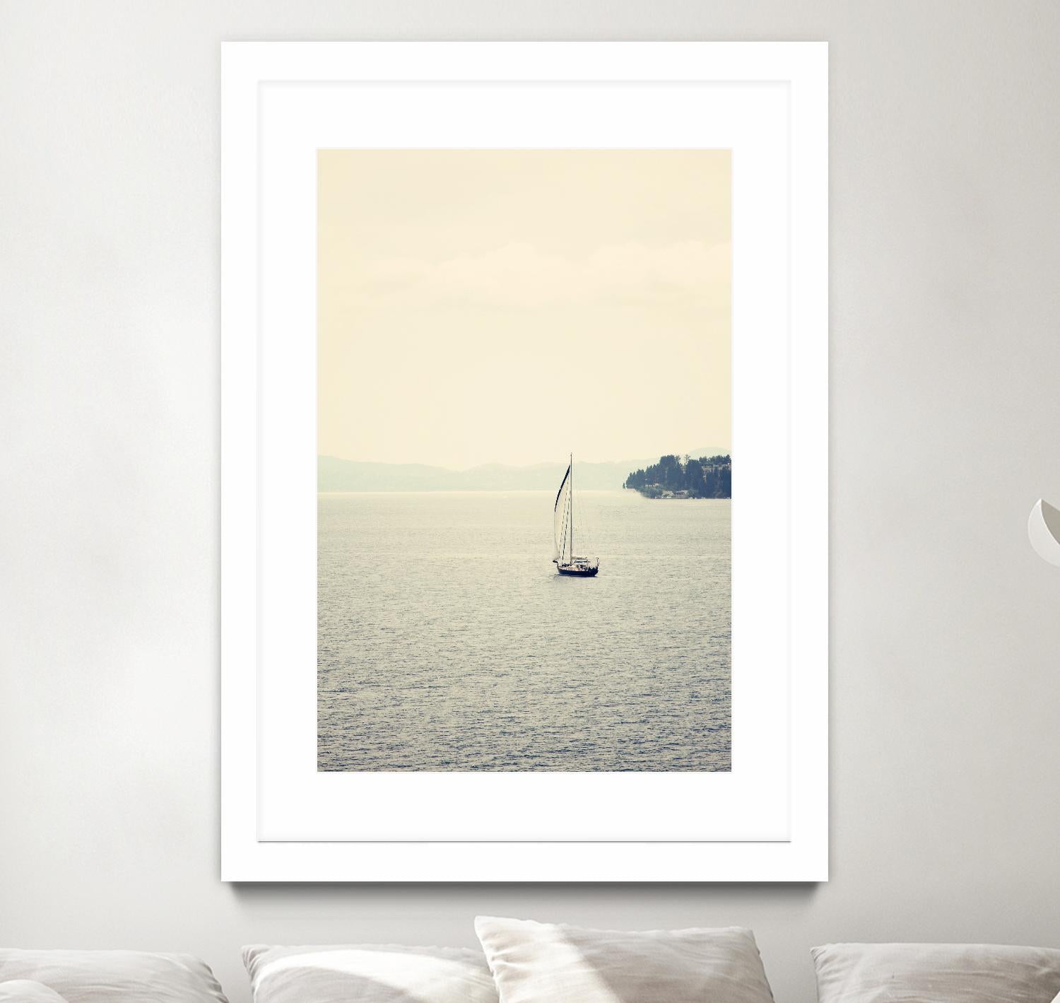 Hazy Sea by Sylvia Coomes on GIANT ART - black nautical