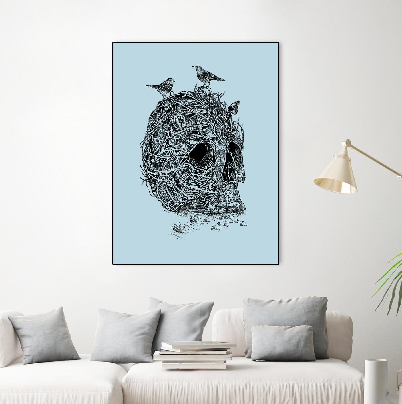 Skull Nest by Rachel Caldwell on GIANT ART - multicolor urban/pop surrealism; animals