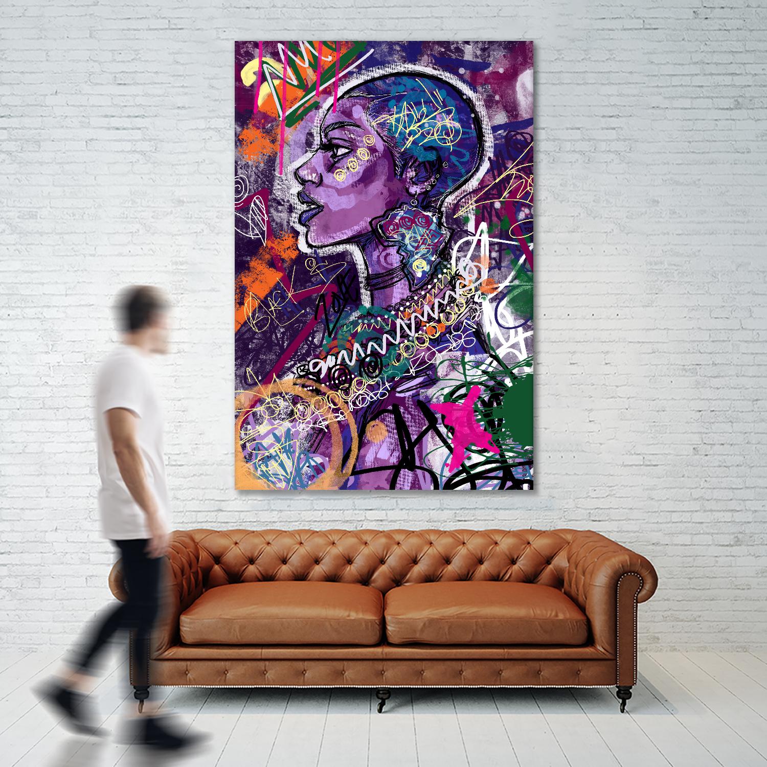 Sea Start by A. Vega on GIANT ART - orange bathroom