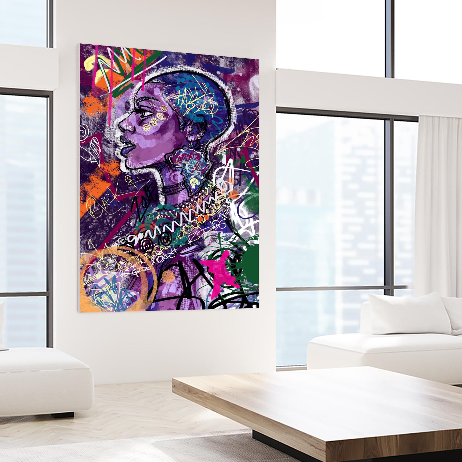 Sea Start by A. Vega on GIANT ART - orange bathroom