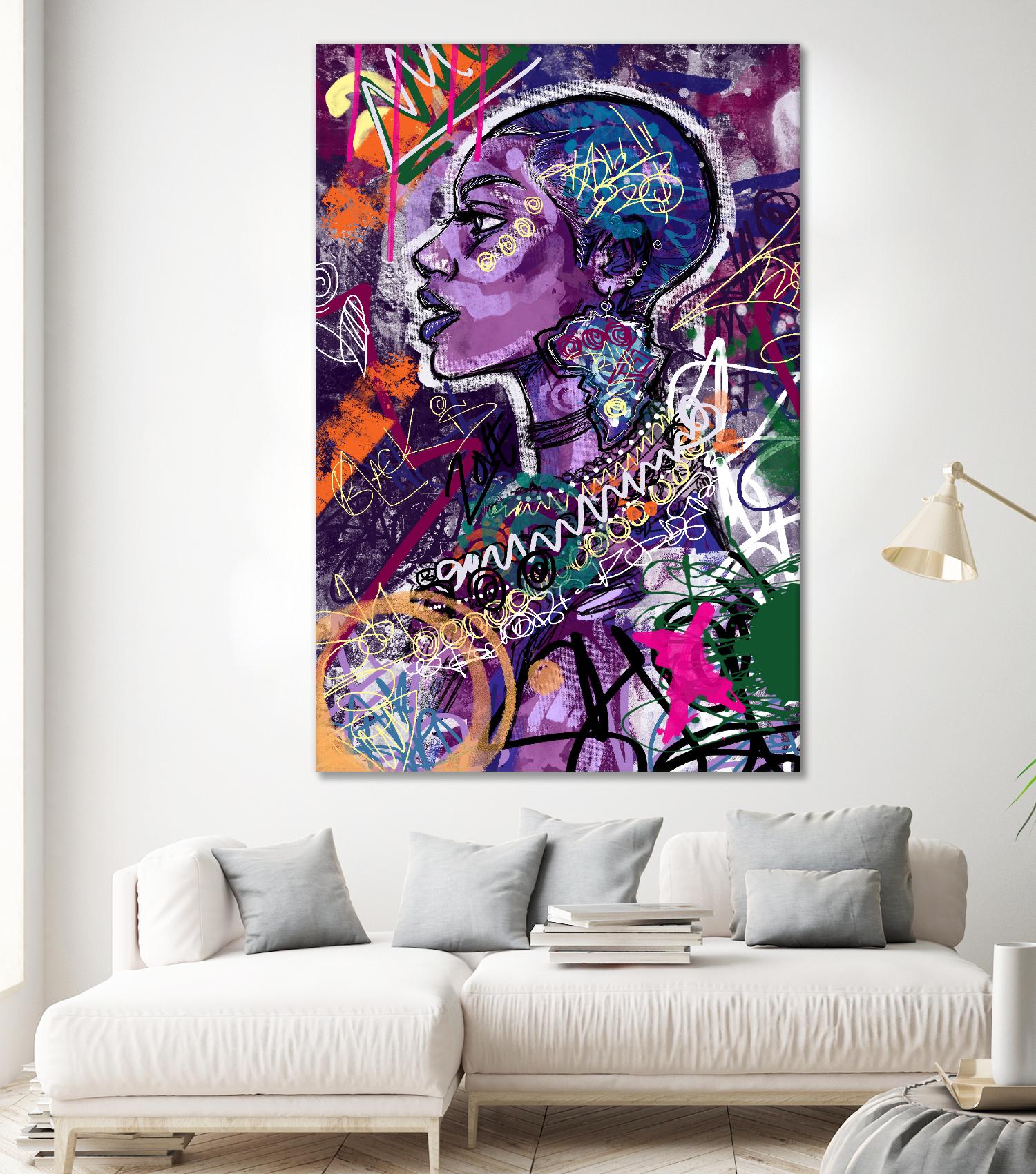 Sea Start by A. Vega on GIANT ART - orange bathroom