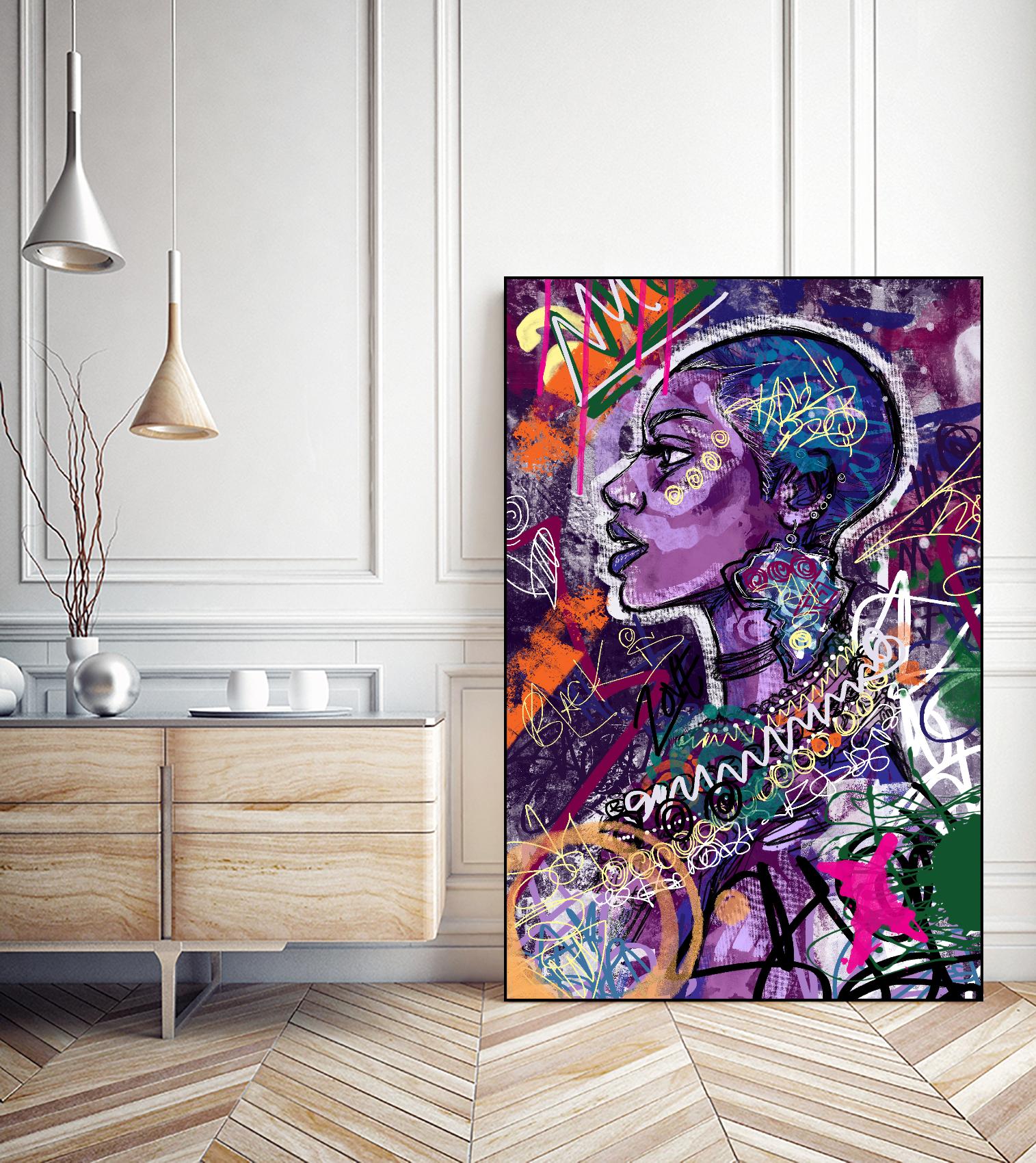 Sea Start by A. Vega on GIANT ART - orange bathroom