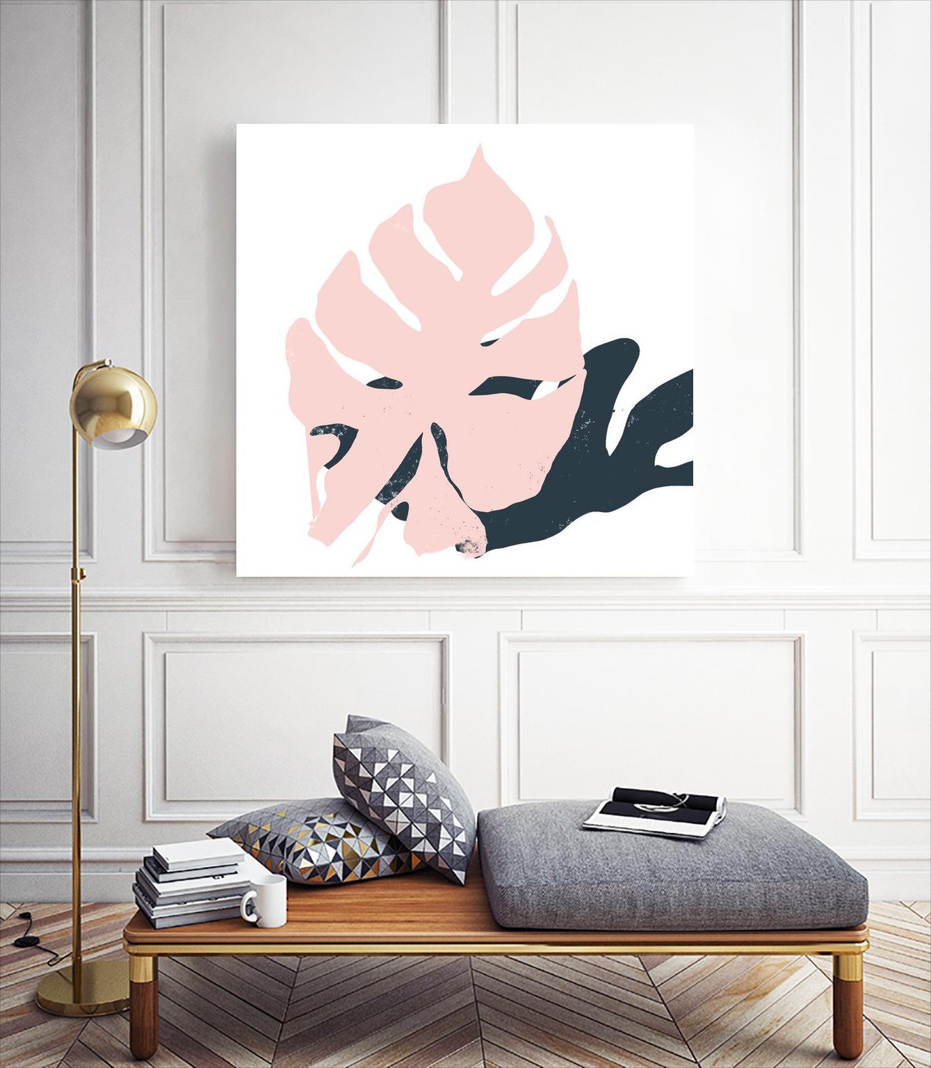 Pink Protector by Niya Christine on GIANT ART - pink contemporary, floral/still life, leaves