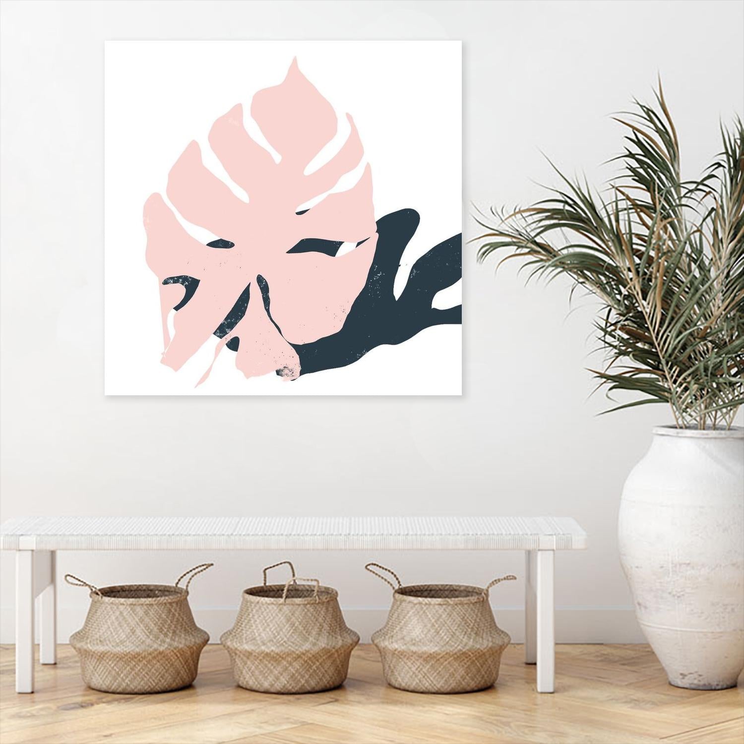 Pink Protector by Niya Christine on GIANT ART - pink contemporary, floral/still life, leaves