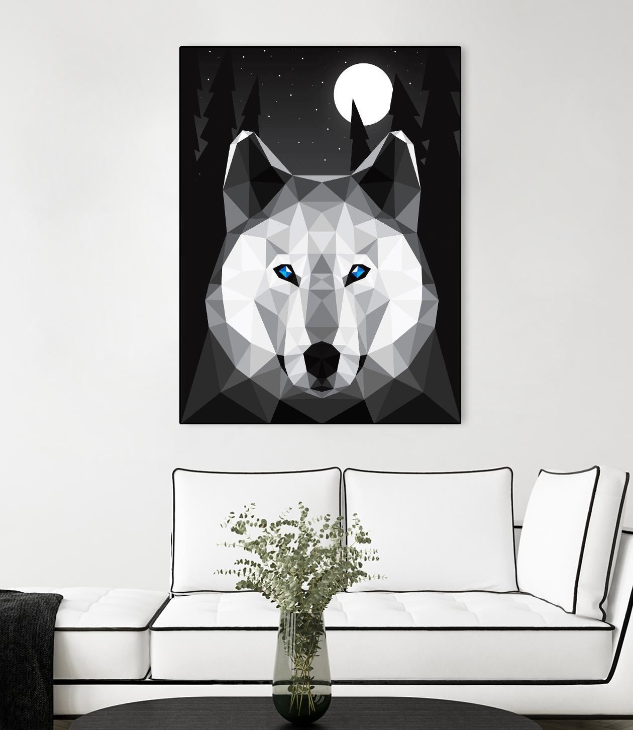 Tundra Wolf by Davies Babies on GIANT ART - multicolor animals; contemporary