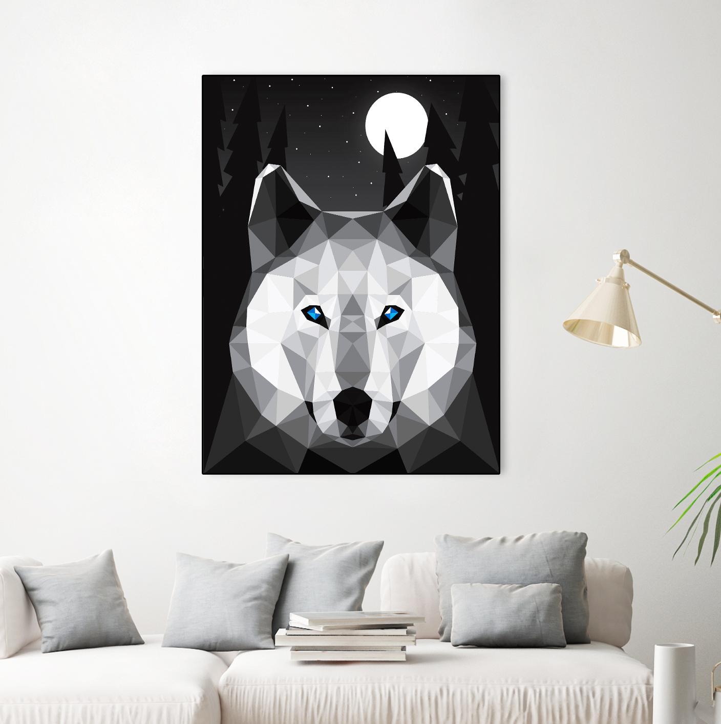Tundra Wolf by Davies Babies on GIANT ART - multicolor animals; contemporary