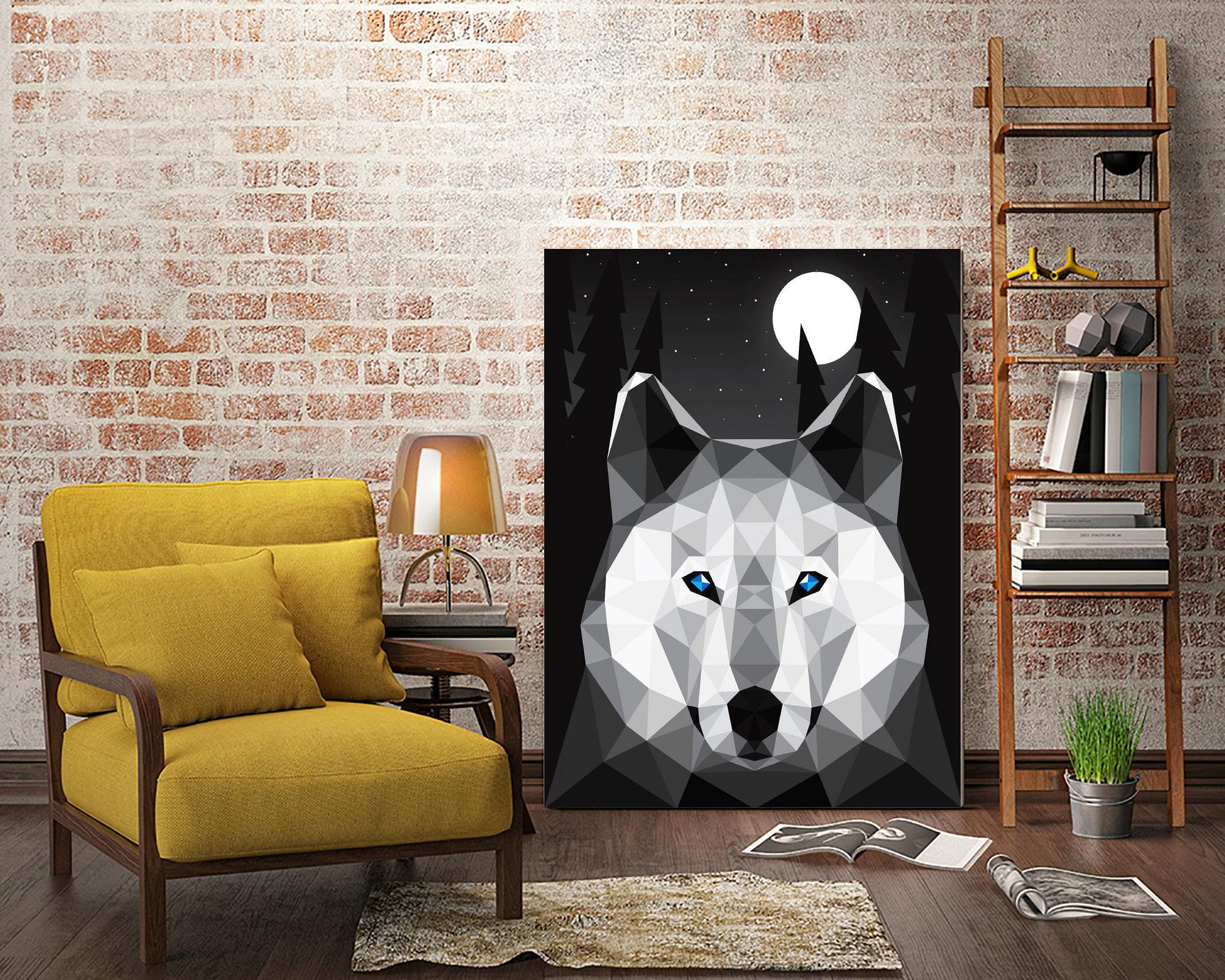 Tundra Wolf by Davies Babies on GIANT ART - multicolor animals; contemporary
