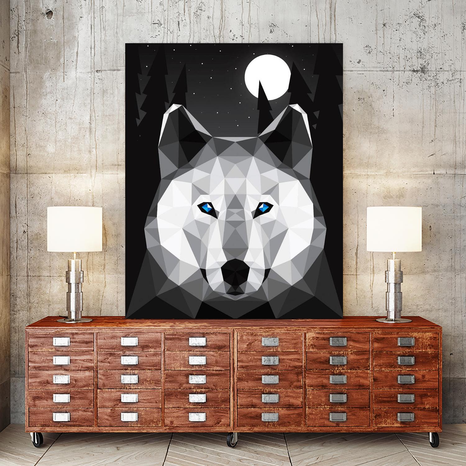 Tundra Wolf by Davies Babies on GIANT ART - multicolor animals; contemporary