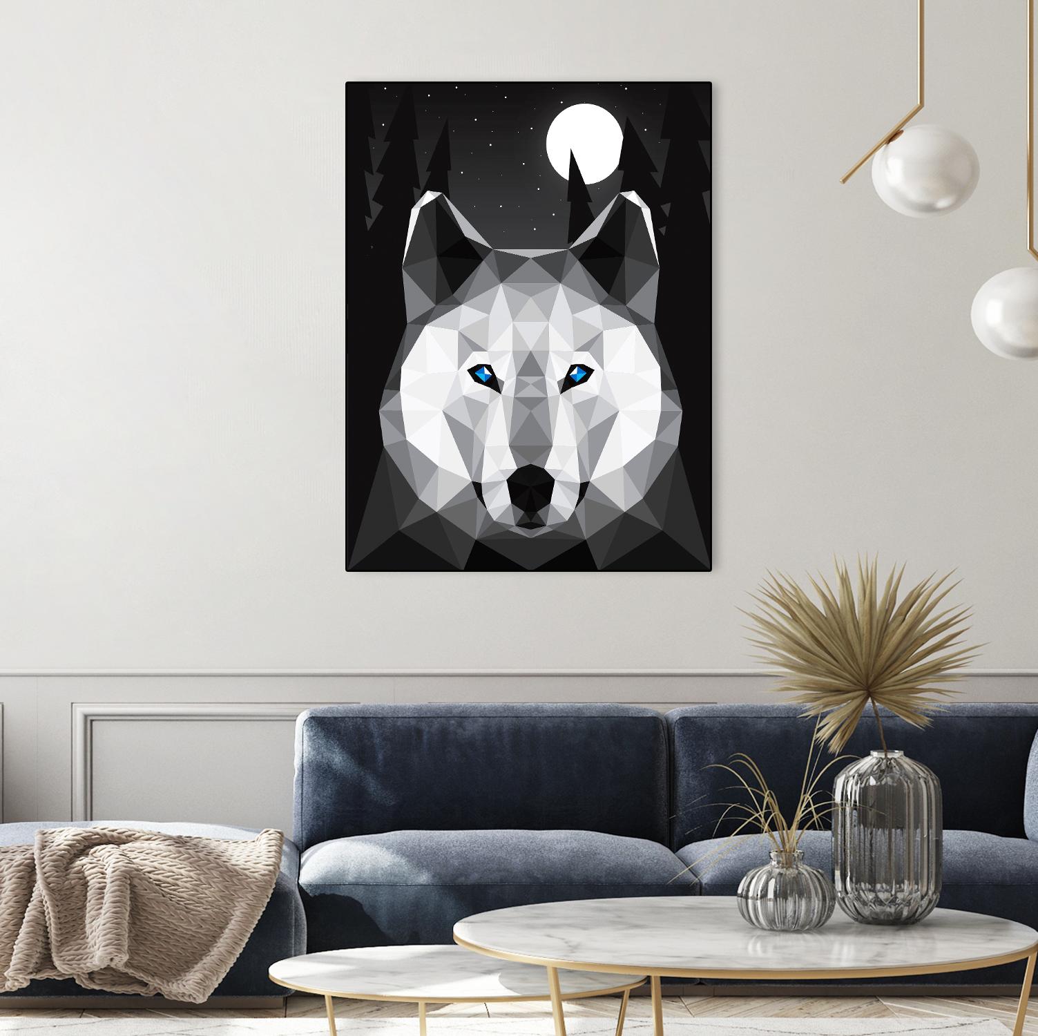 Tundra Wolf by Davies Babies on GIANT ART - multicolor animals; contemporary