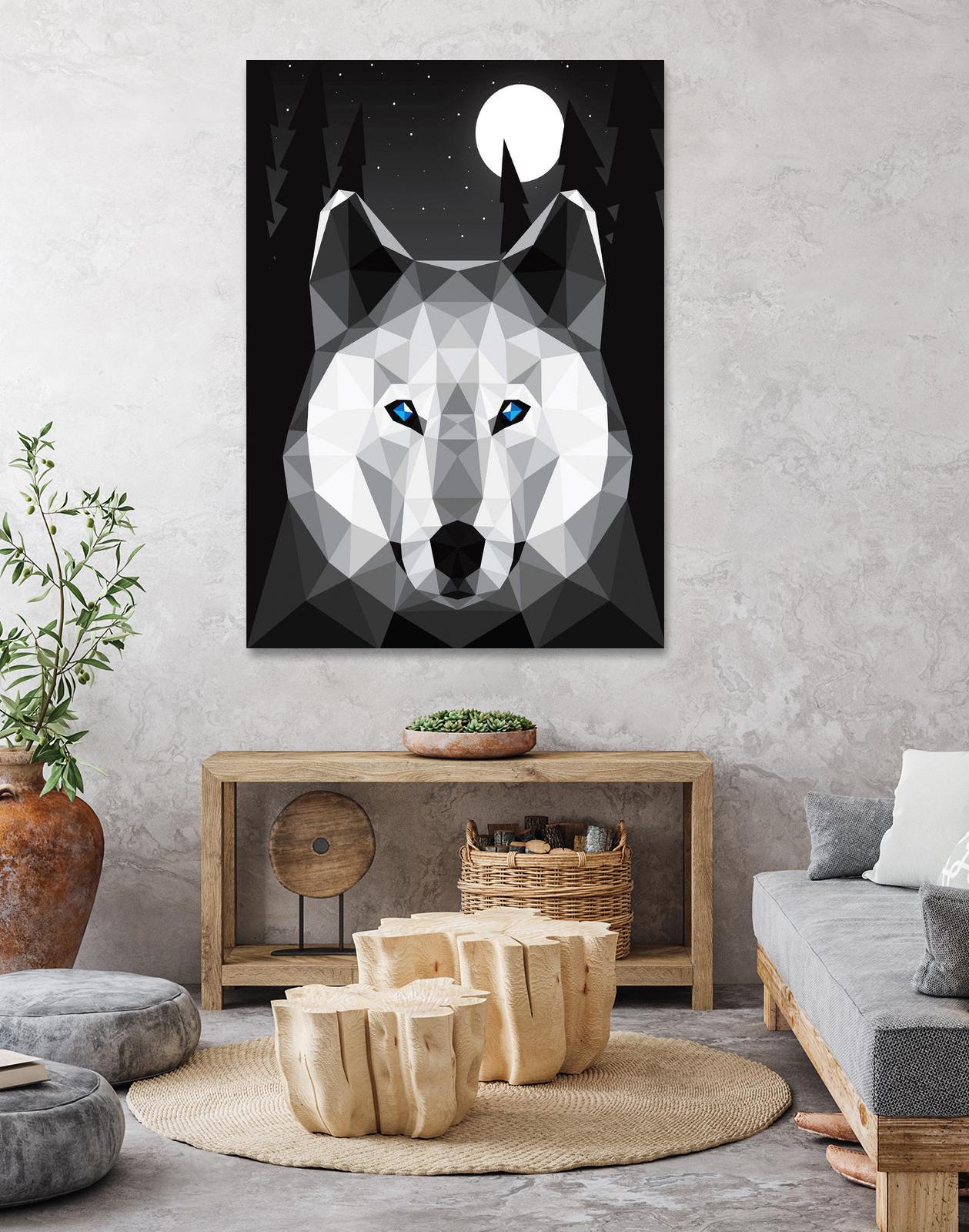 Tundra Wolf by Davies Babies on GIANT ART - multicolor animals; contemporary