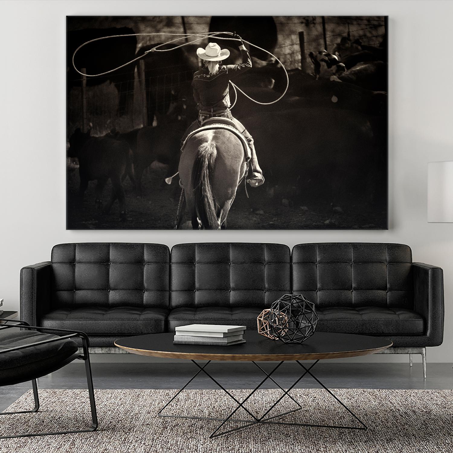 American Cowgirl by Lisa Dearing on GIANT ART - multicolor photography; animals; figurative