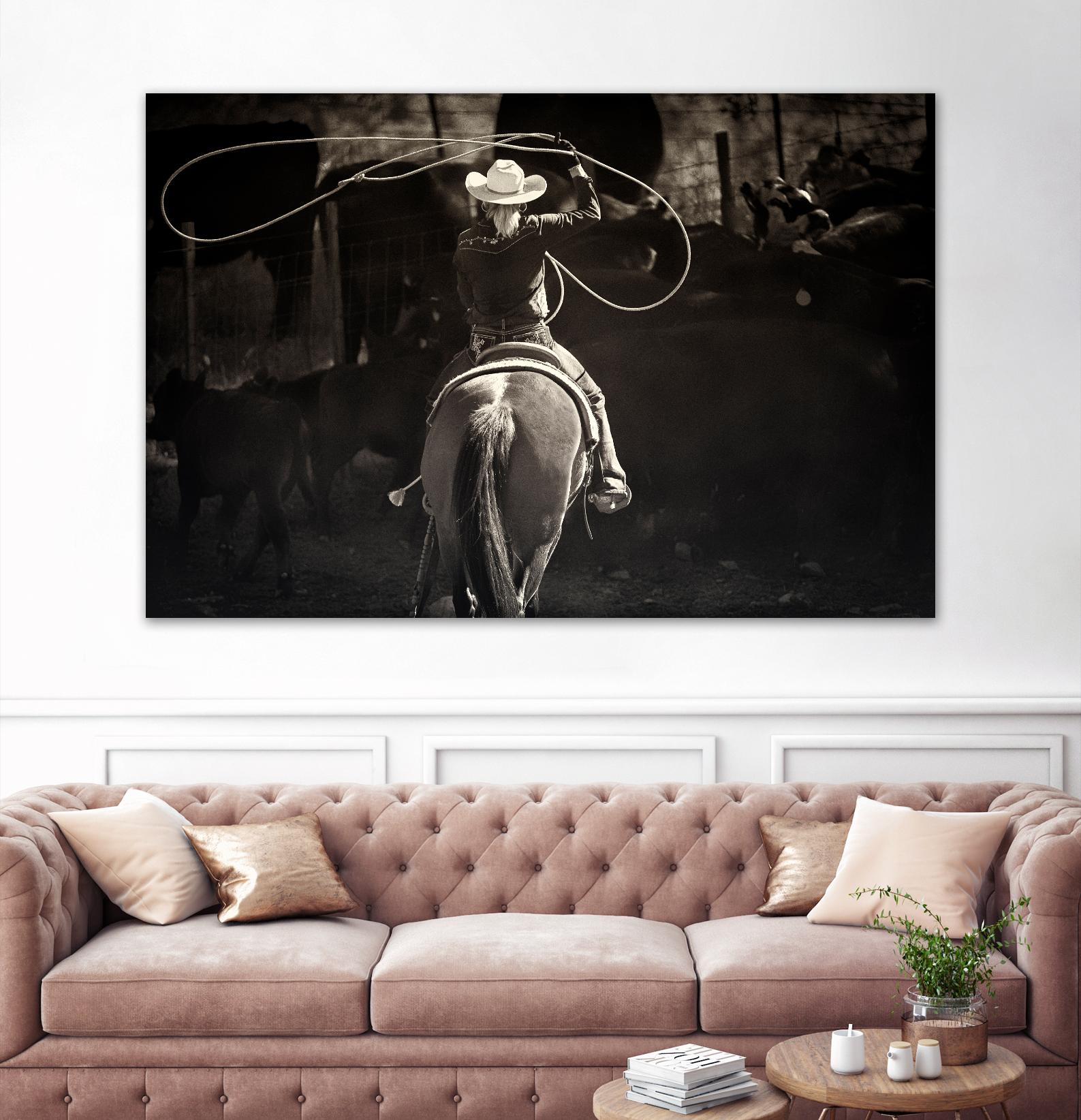 American Cowgirl by Lisa Dearing on GIANT ART - multicolor photography; animals; figurative