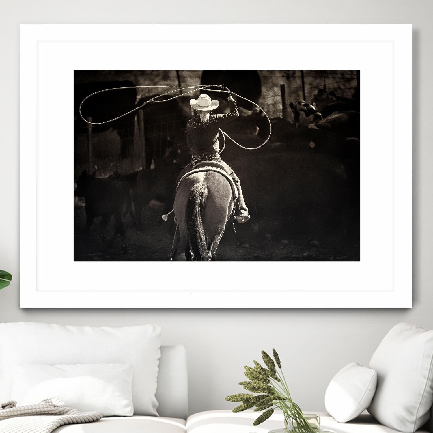 American Cowgirl by Lisa Dearing on GIANT ART - multicolor photography; animals; figurative