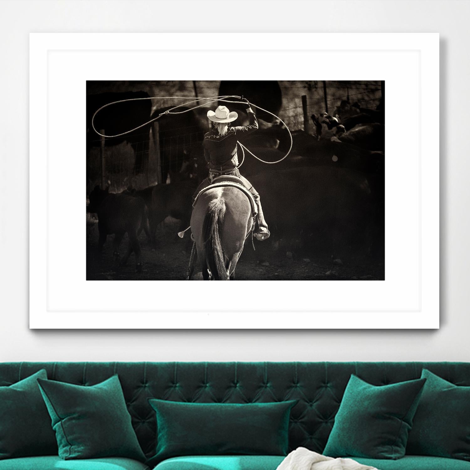 American Cowgirl by Lisa Dearing on GIANT ART - multicolor photography; animals; figurative