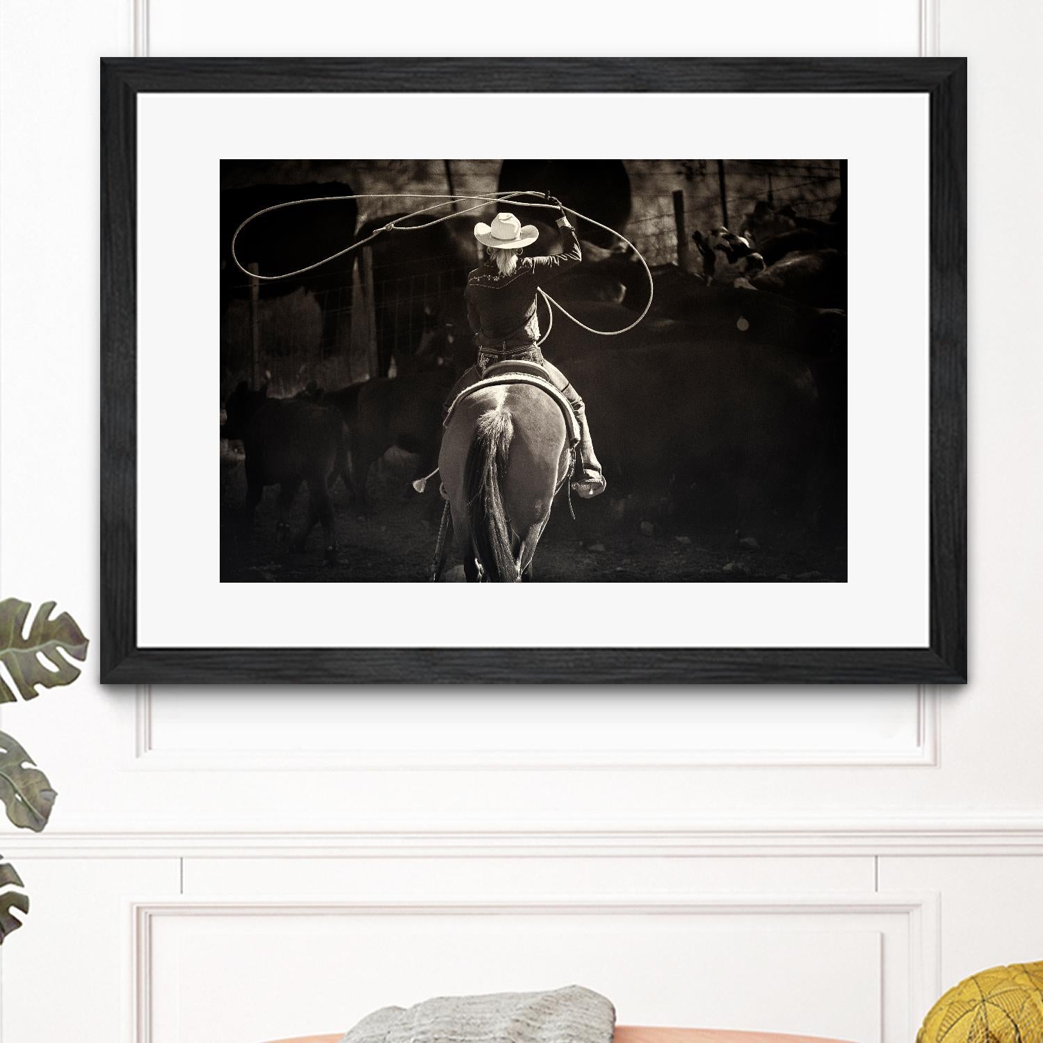 American Cowgirl by Lisa Dearing on GIANT ART - multicolor photography; animals; figurative