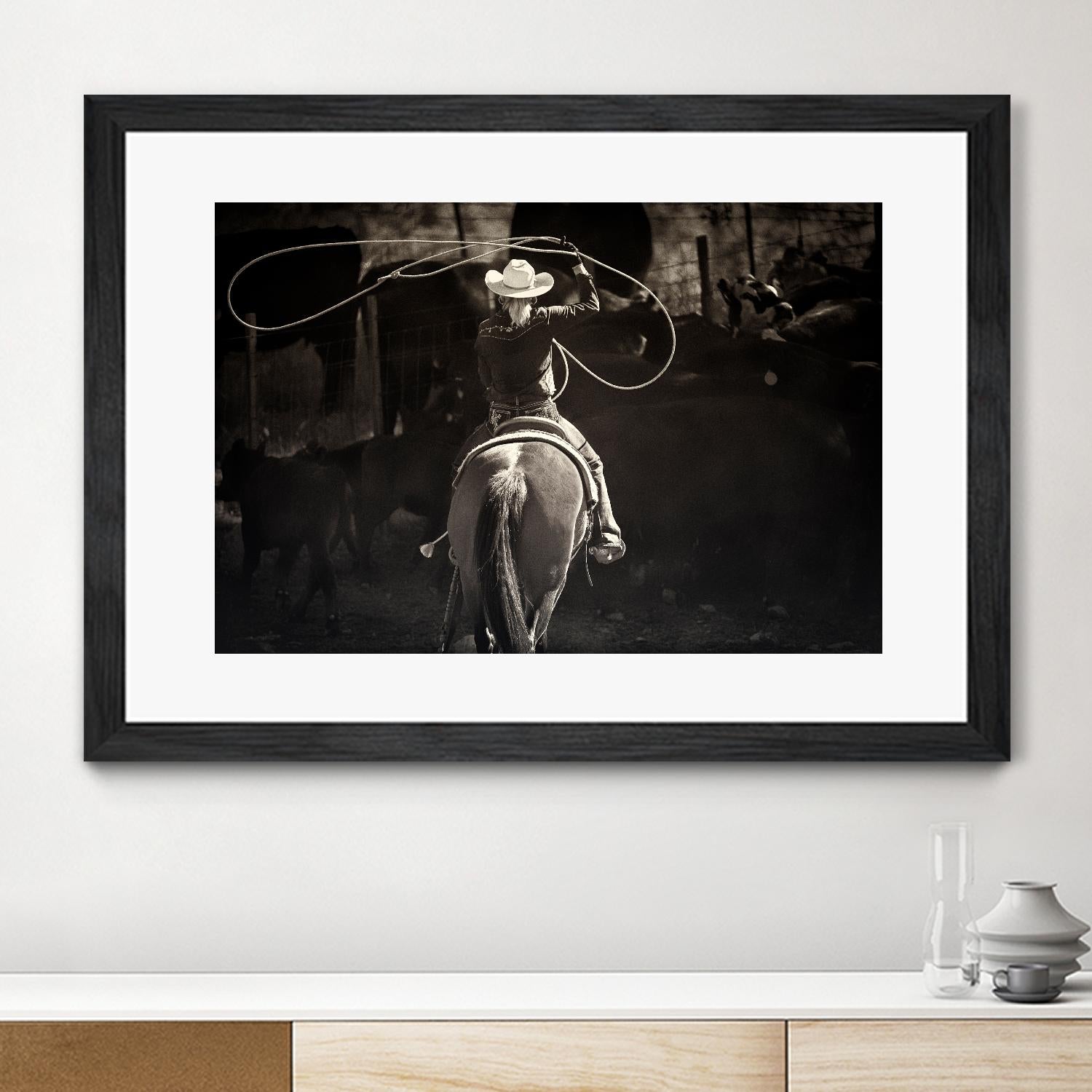 American Cowgirl by Lisa Dearing on GIANT ART - multicolor photography; animals; figurative