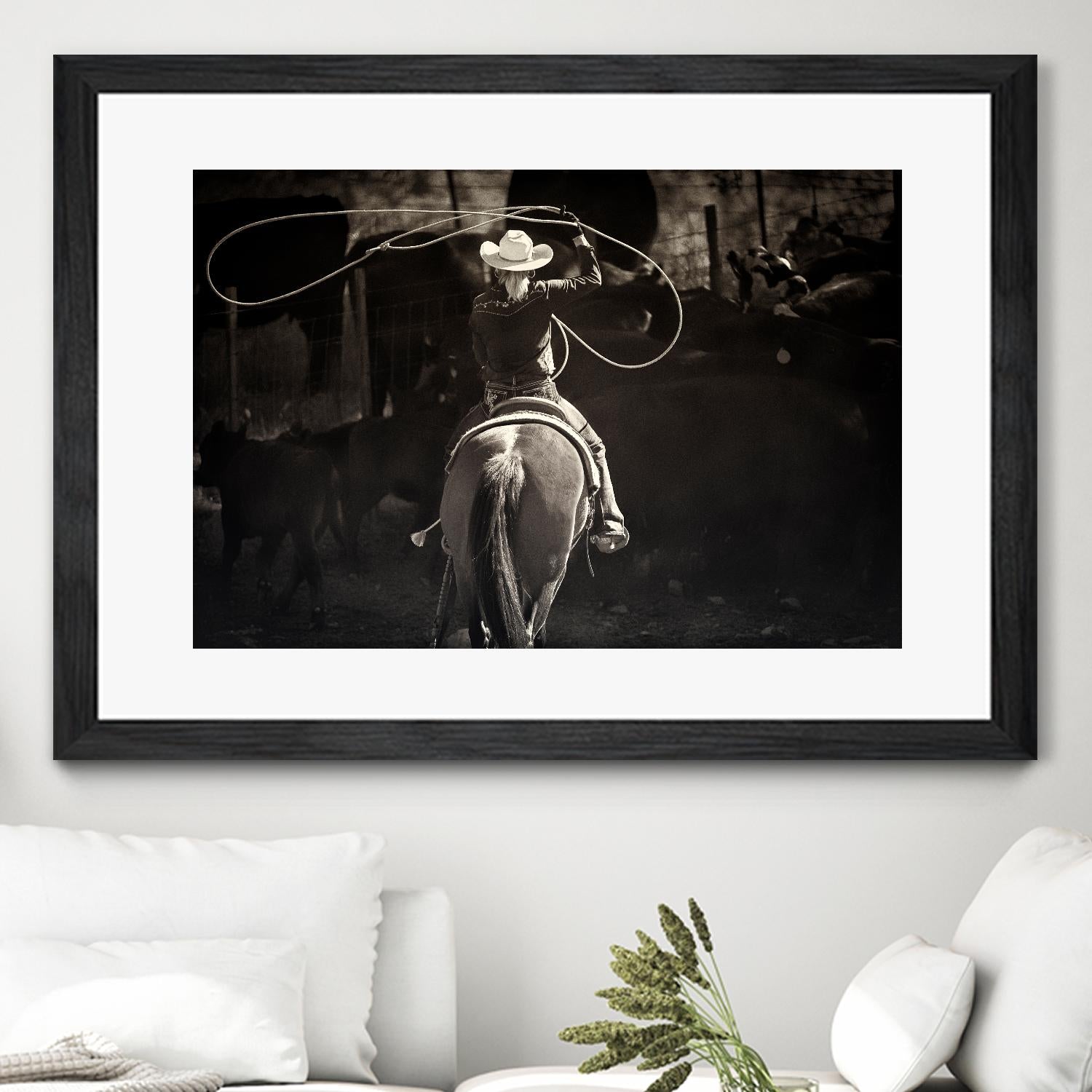 American Cowgirl by Lisa Dearing on GIANT ART - multicolor photography; animals; figurative